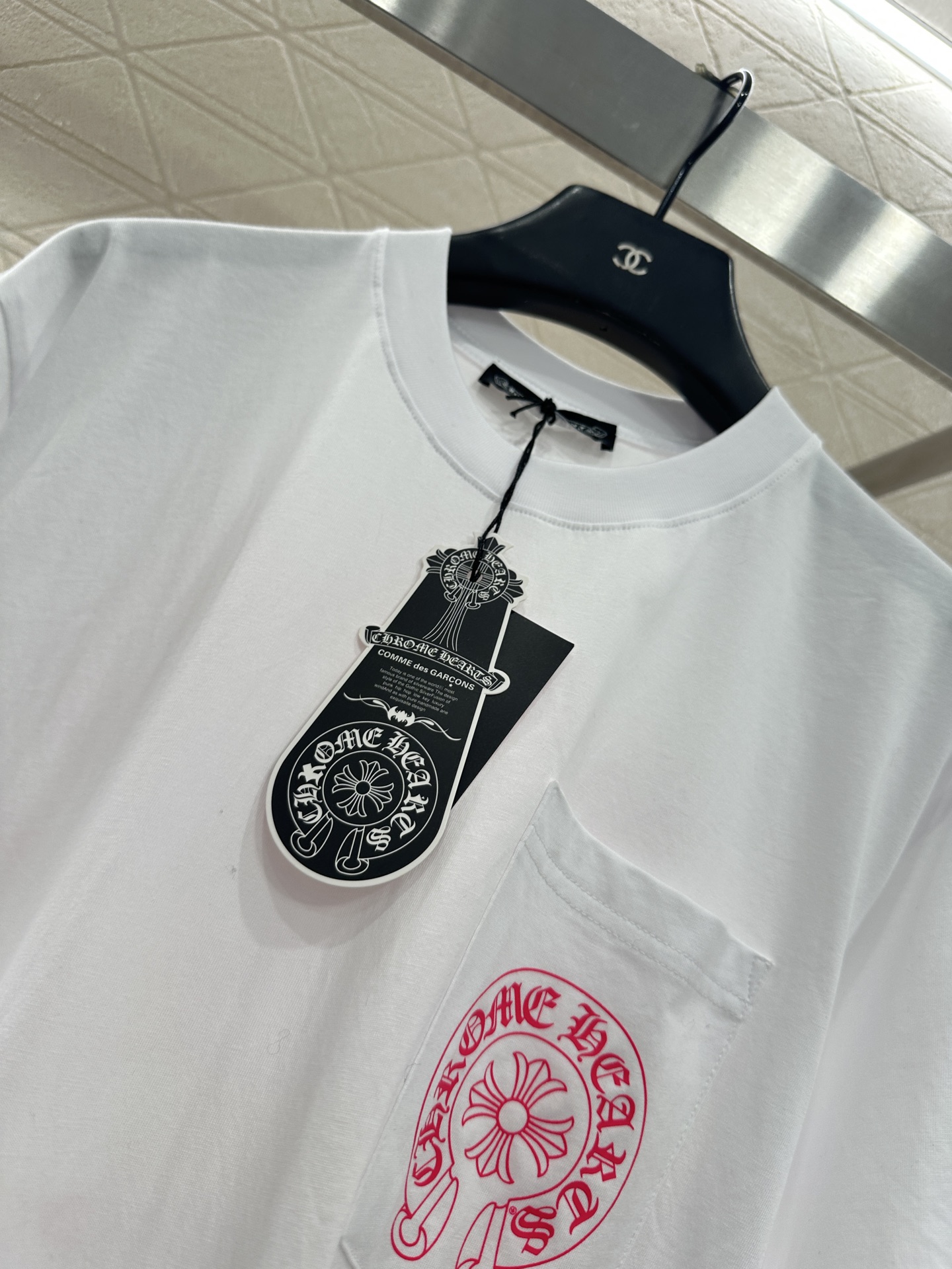 ♥Chrome hear*♥2025新品上架 字母印花短袖𝑇𝑒𝑒定制YB斜纹全棉材质，质感舒适，弹力十足