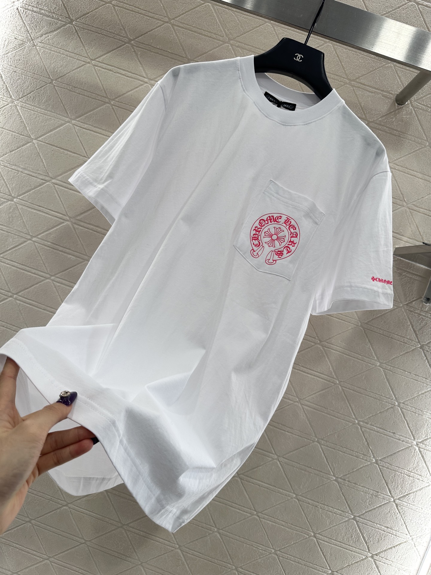 ♥Chrome hear*♥2025新品上架 字母印花短袖𝑇𝑒𝑒定制YB斜纹全棉材质，质感舒适，弹力十足