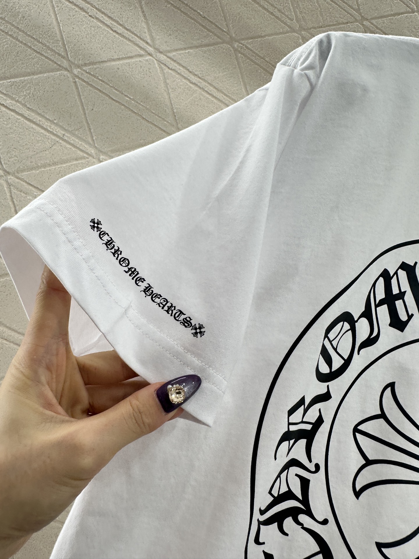 ♥Chrome hear*♥2025新品上架 字母印花短袖𝑇𝑒𝑒定制YB斜纹全棉材质，质感舒适，弹力十足