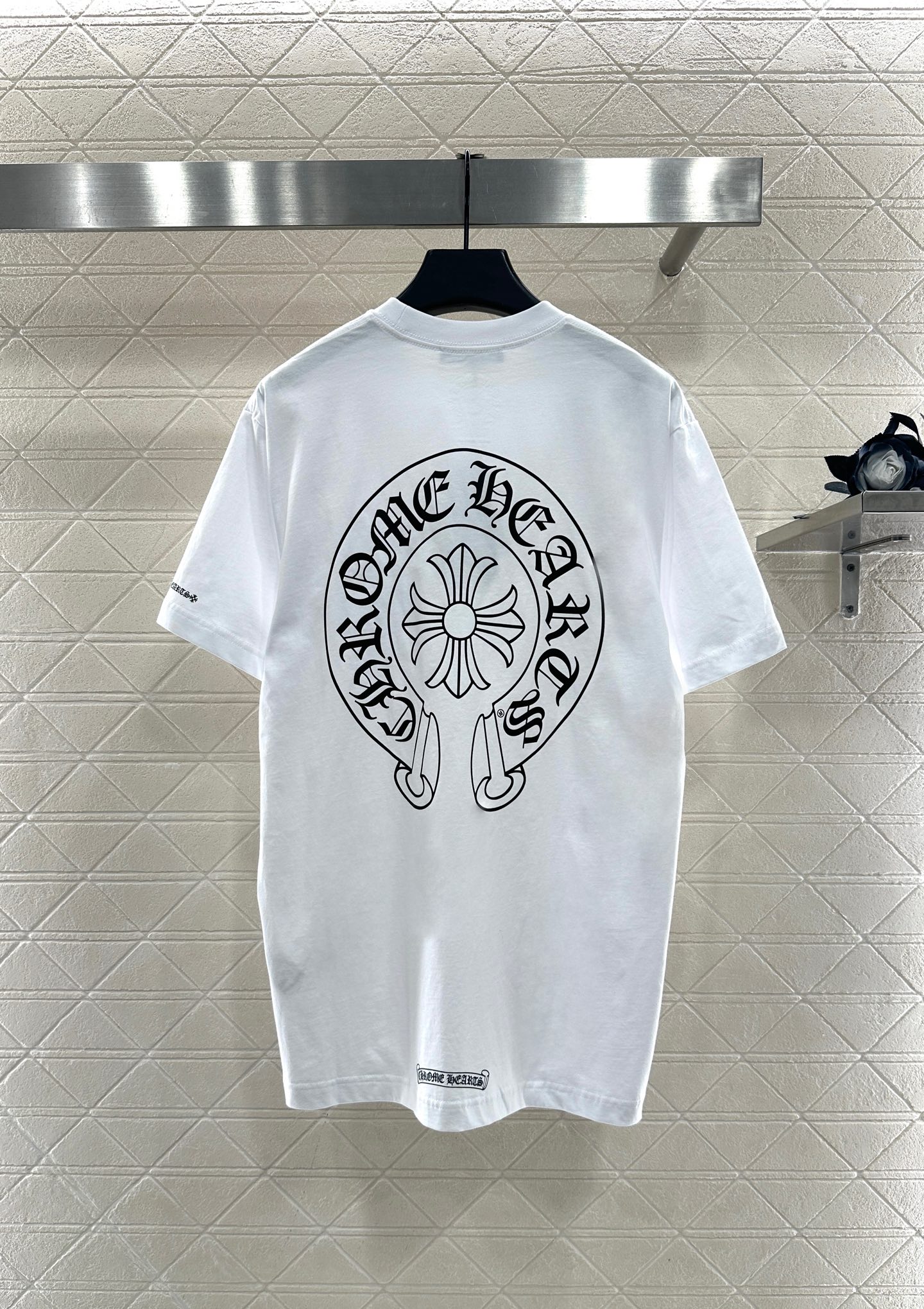 ♥Chrome hear*♥2025新品上架 字母印花短袖𝑇𝑒𝑒定制YB斜纹全棉材质，质感舒适，弹力十足