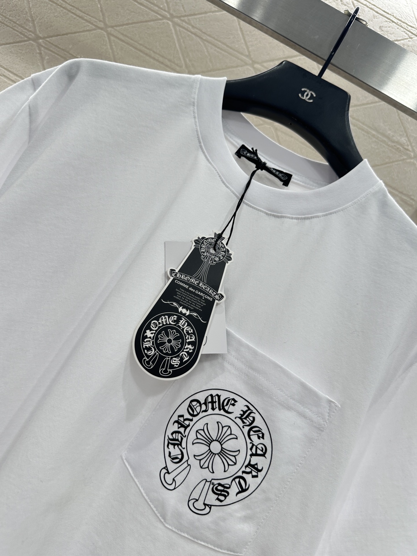 ♥Chrome hear*♥2025新品上架 字母印花短袖𝑇𝑒𝑒定制YB斜纹全棉材质，质感舒适，弹力十足