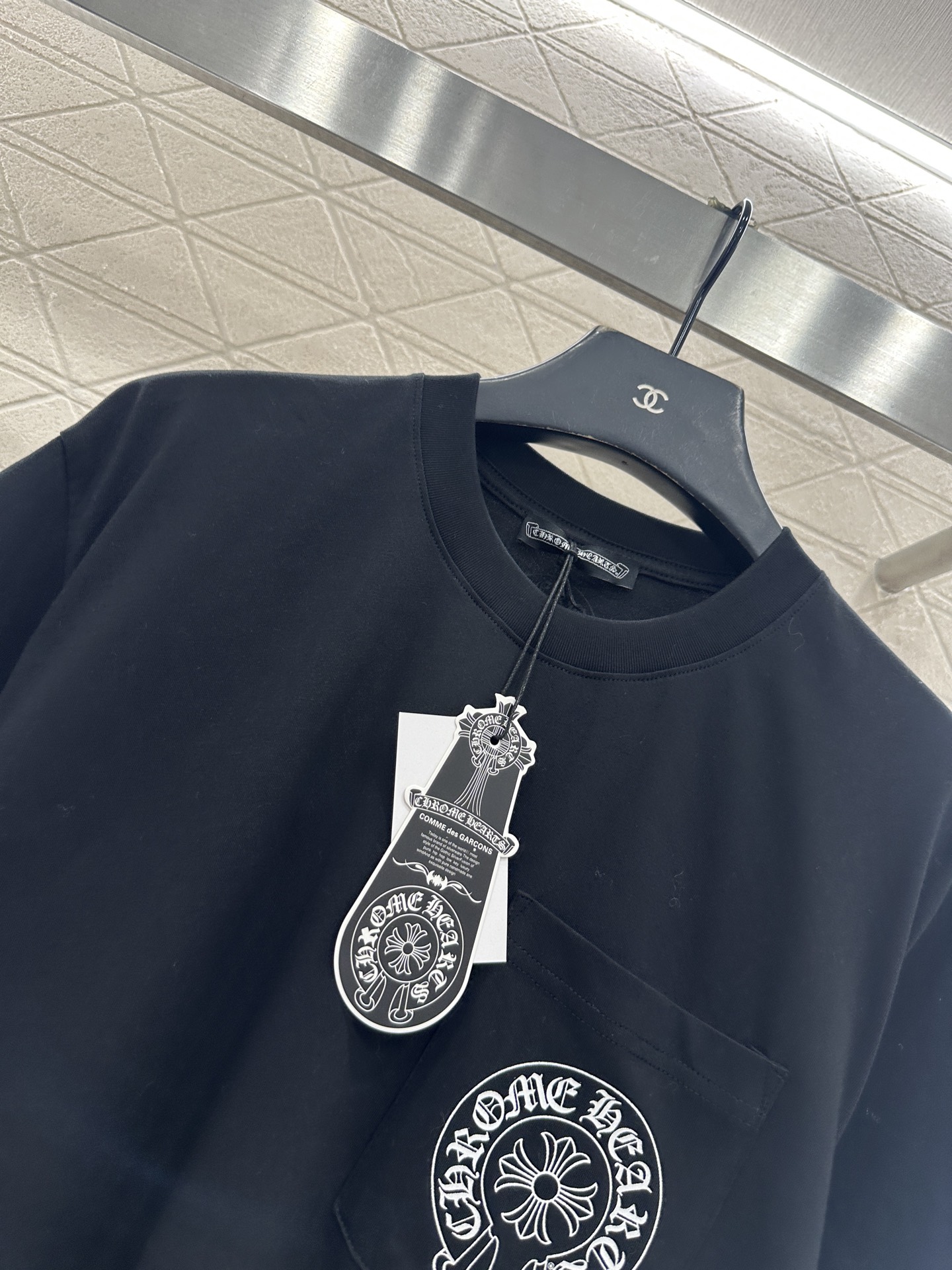 ♥Chrome hear*♥2025新品上架 字母印花短袖𝑇𝑒𝑒定制YB斜纹全棉材质，质感舒适，弹力十足