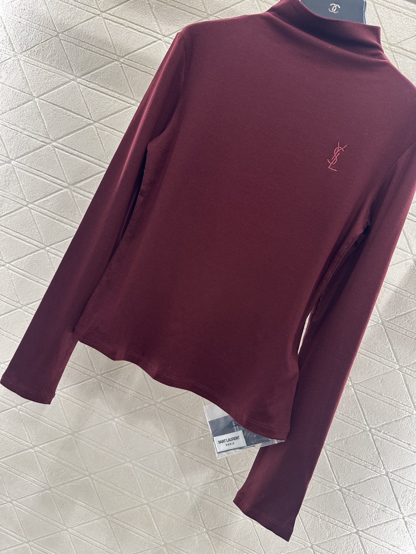 ♥Saint Lauren*♥2025新品上架 修身字母高领打底衫定制YB羊毛材质，质感舒适，弹力十足，