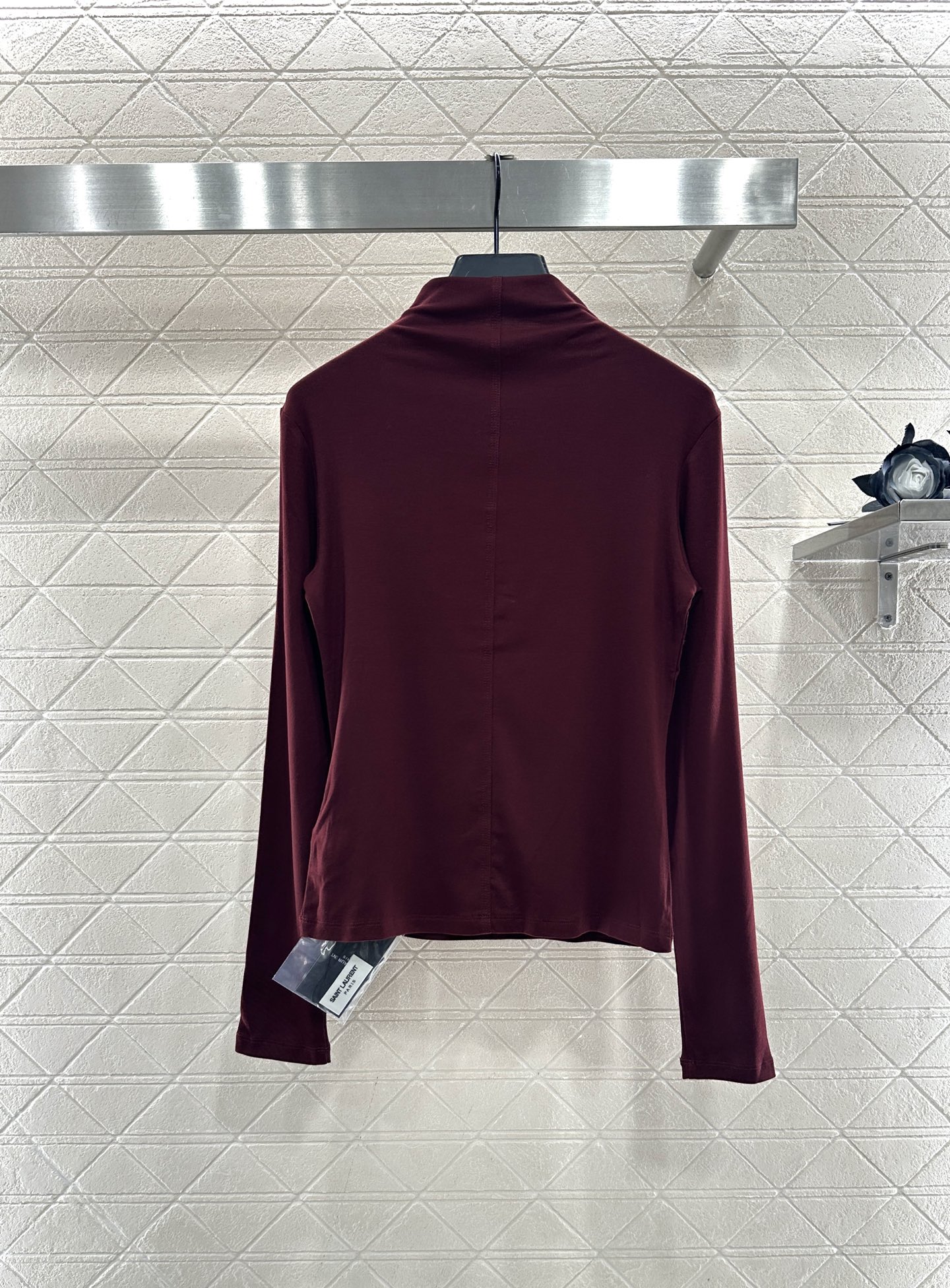 ♥Saint Lauren*♥2025新品上架 修身字母高领打底衫定制YB羊毛材质，质感舒适，弹力十足，