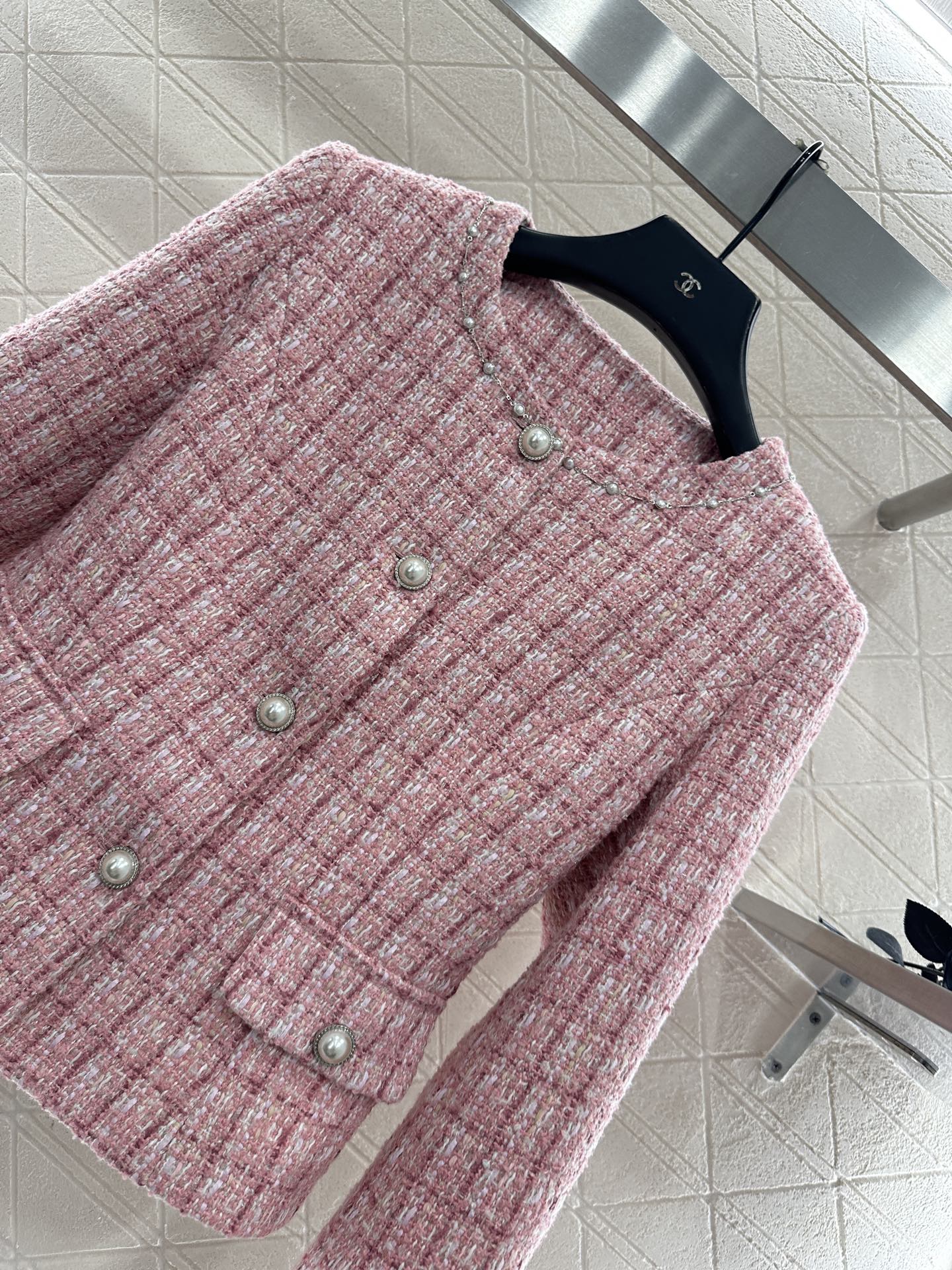 ♥Chane*♥2025新品上架 圆领编织洋装半裙套装定制YB进口粗纺毛呢材质，质感高级，品相十足，圆领