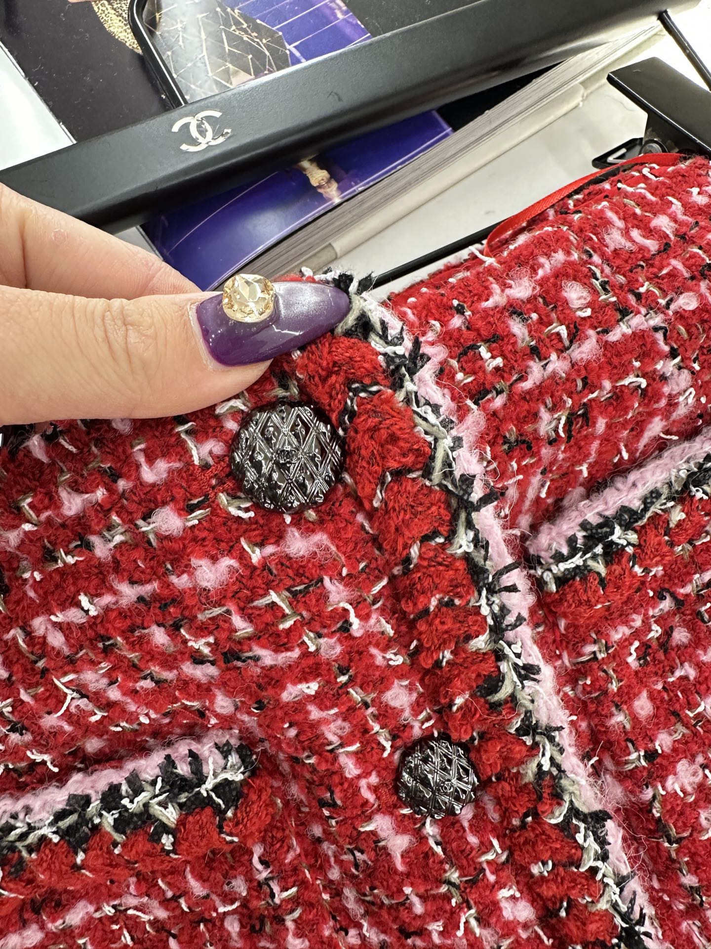 ♥Chane*♥2025新品上架 高腰开襟编织洋装半裙定制YB进口粗纺羊毛呢材质，质感高级，品相十足，直