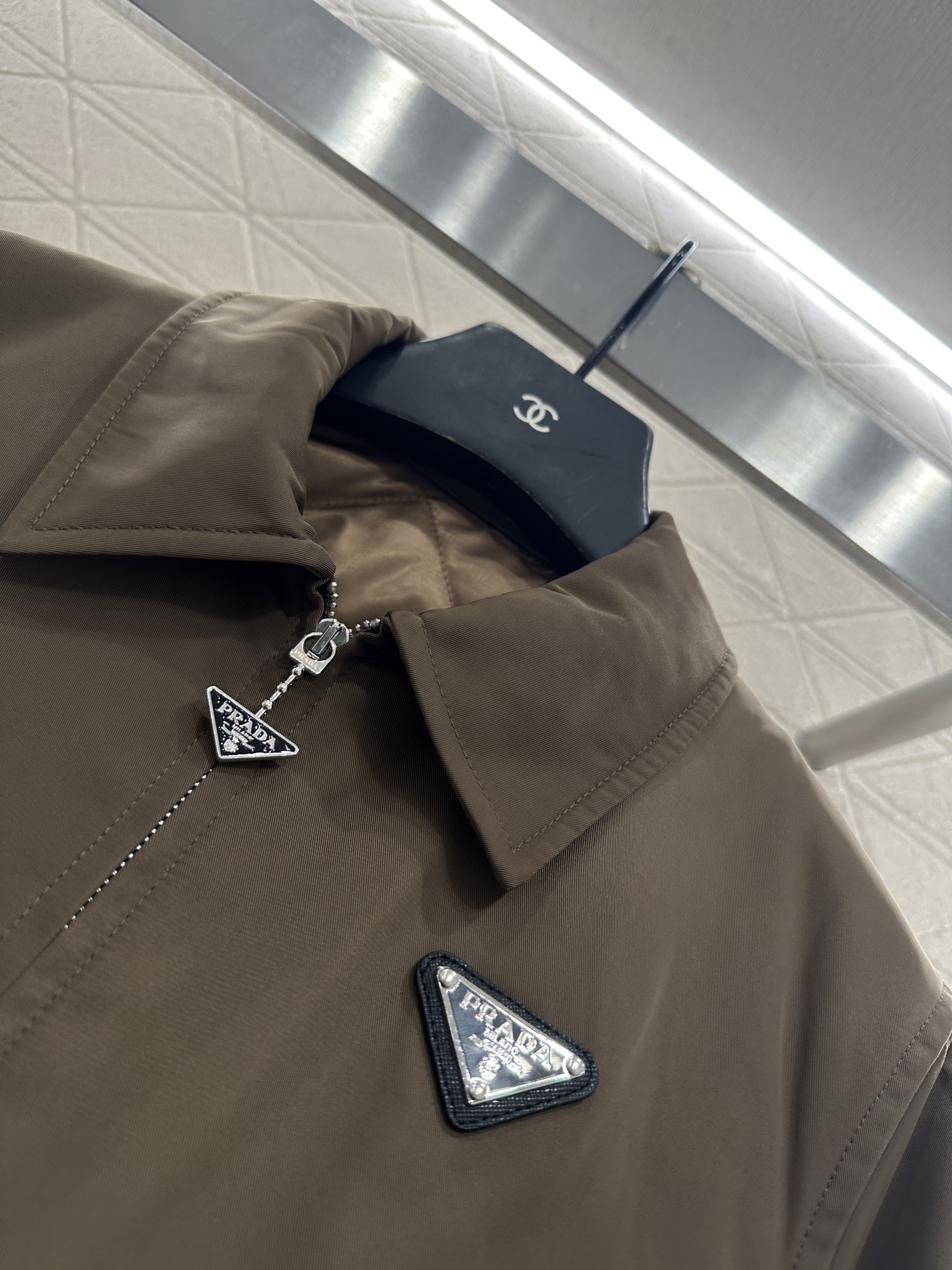 ♥Prad*♥2025新品上架 棉服外套伞状半裙套装定制YB进口尼龙材质，质感光泽，防风舒适，翻领拉链夹