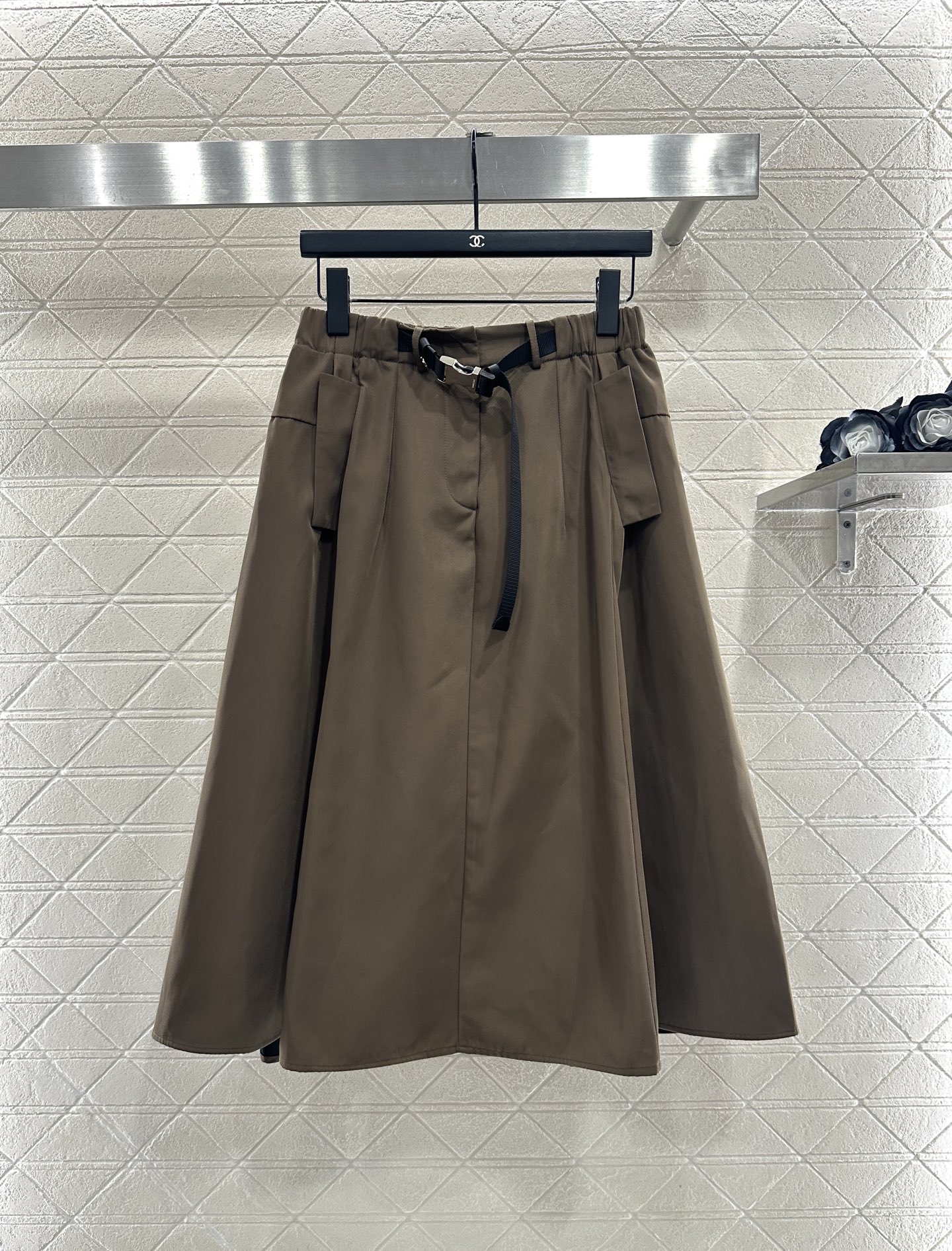 ♥Prad*♥2025新品上架 棉服外套伞状半裙套装定制YB进口尼龙材质，质感光泽，防风舒适，翻领拉链夹