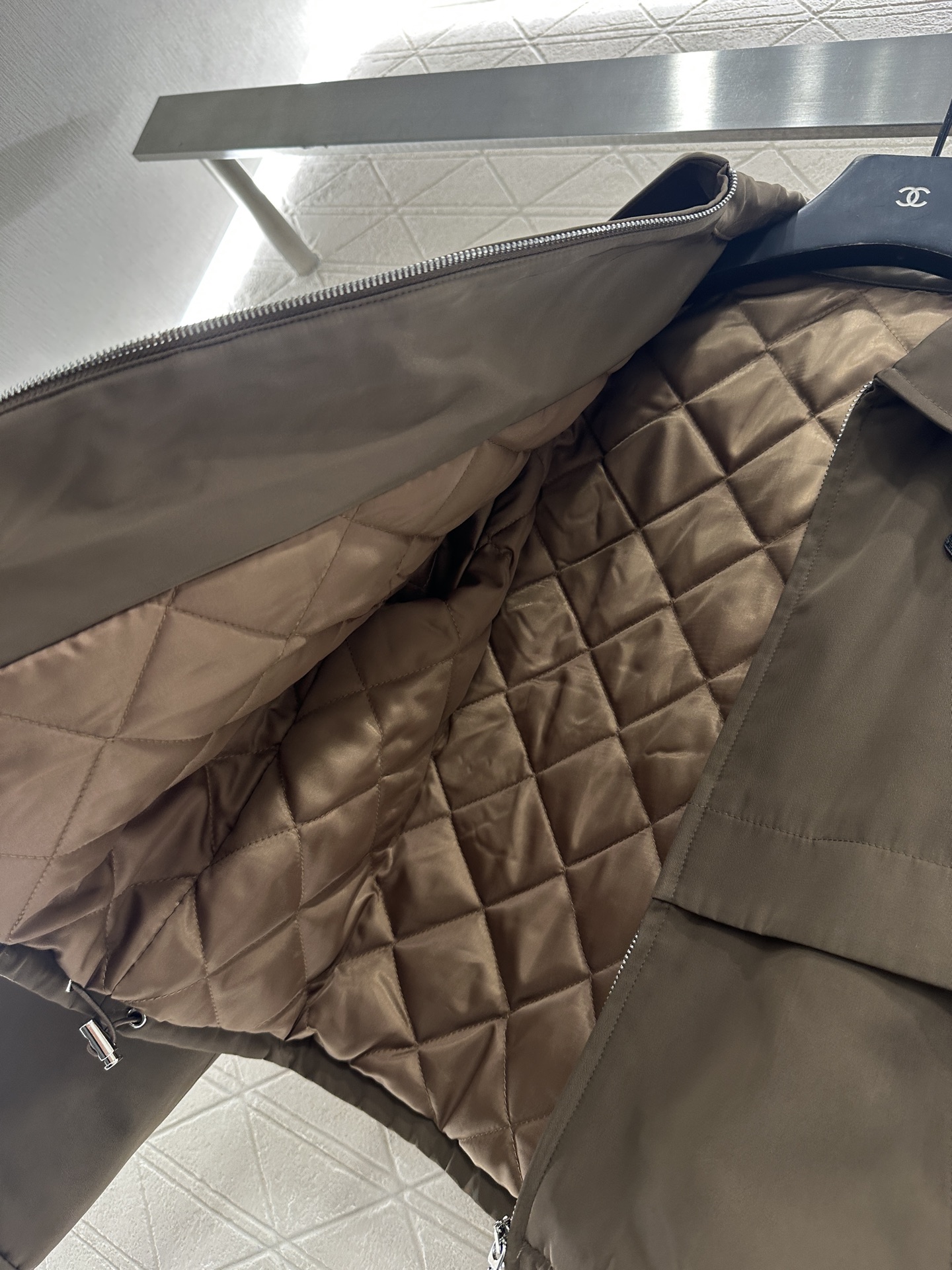 ♥Prad*♥2025新品上架 棉服外套伞状半裙套装定制YB进口尼龙材质，质感光泽，防风舒适，翻领拉链夹