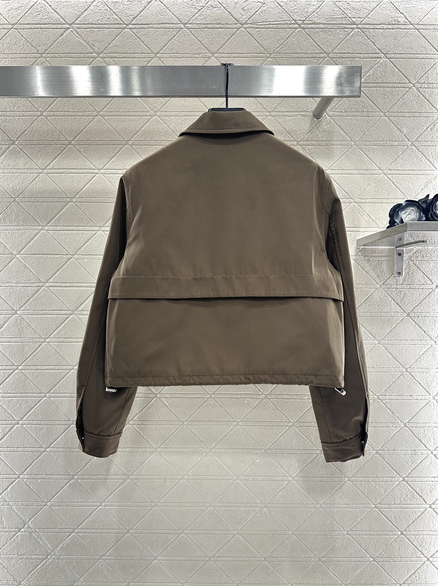 ♥Prad*♥2025新品上架 棉服外套伞状半裙套装定制YB进口尼龙材质，质感光泽，防风舒适，翻领拉链夹