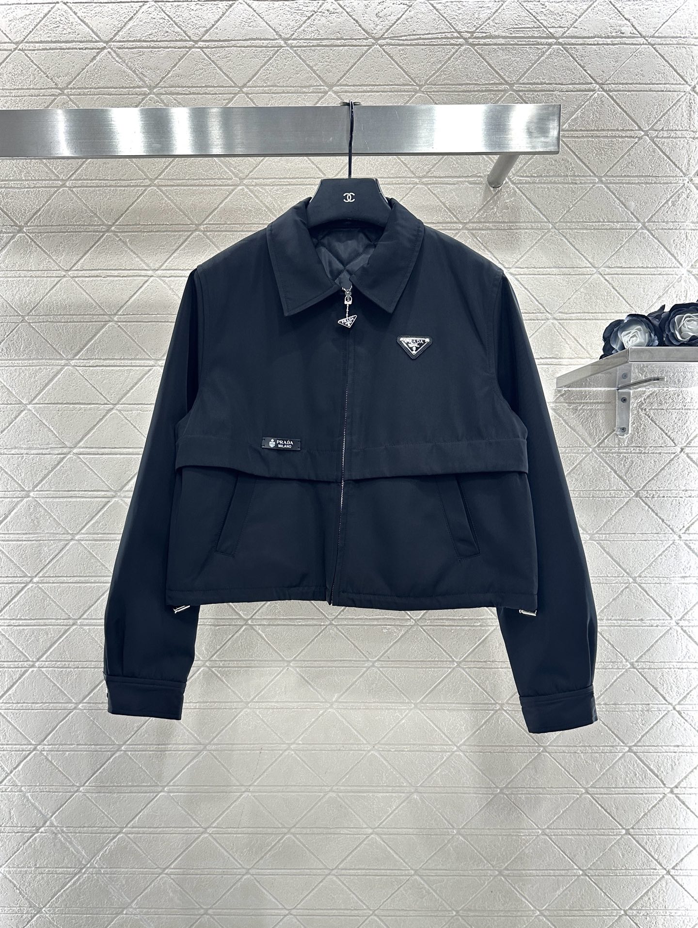 ♥Prad*♥2025新品上架 棉服外套伞状半裙套装定制YB进口尼龙材质，质感光泽，防风舒适，翻领拉链夹