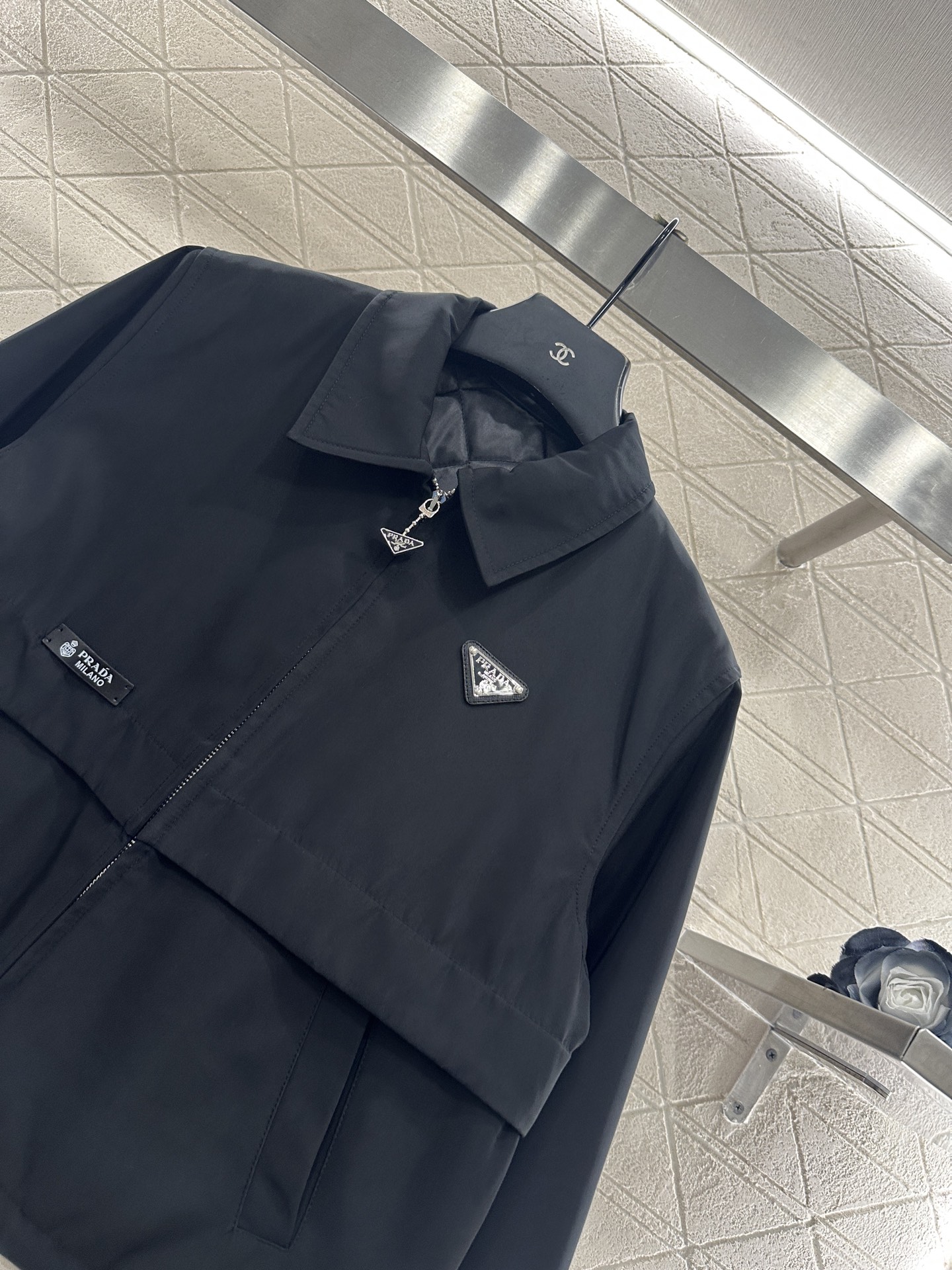 ♥Prad*♥2025新品上架 棉服外套伞状半裙套装定制YB进口尼龙材质，质感光泽，防风舒适，翻领拉链夹