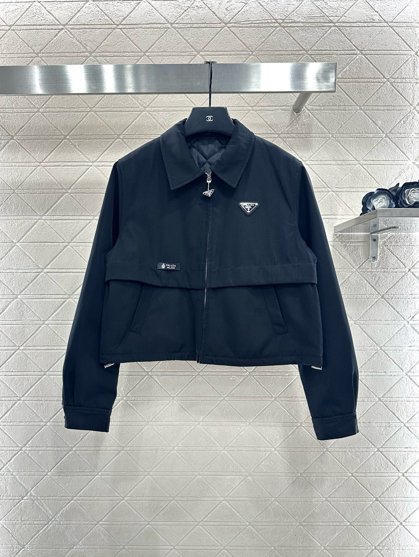 ♥Prad*♥2025新品上架 棉服外套伞状半裙套装定制YB进口尼龙材质，质感光泽，防风舒适，翻领拉链夹