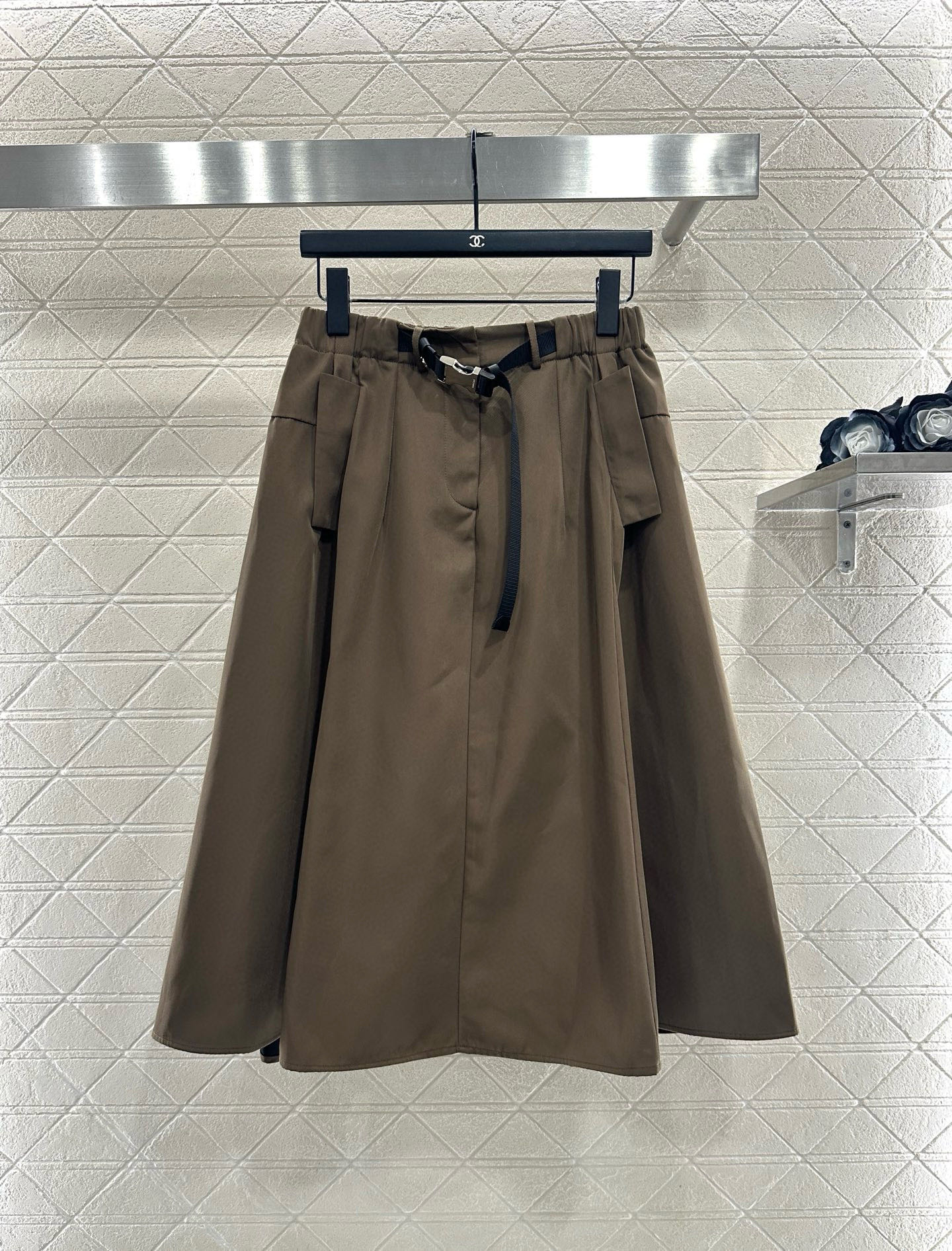 ♥Prad*♥2025新品上架 棉服外套伞状半裙套装定制YB进口尼龙材质，质感光泽，防风舒适，翻领拉链夹