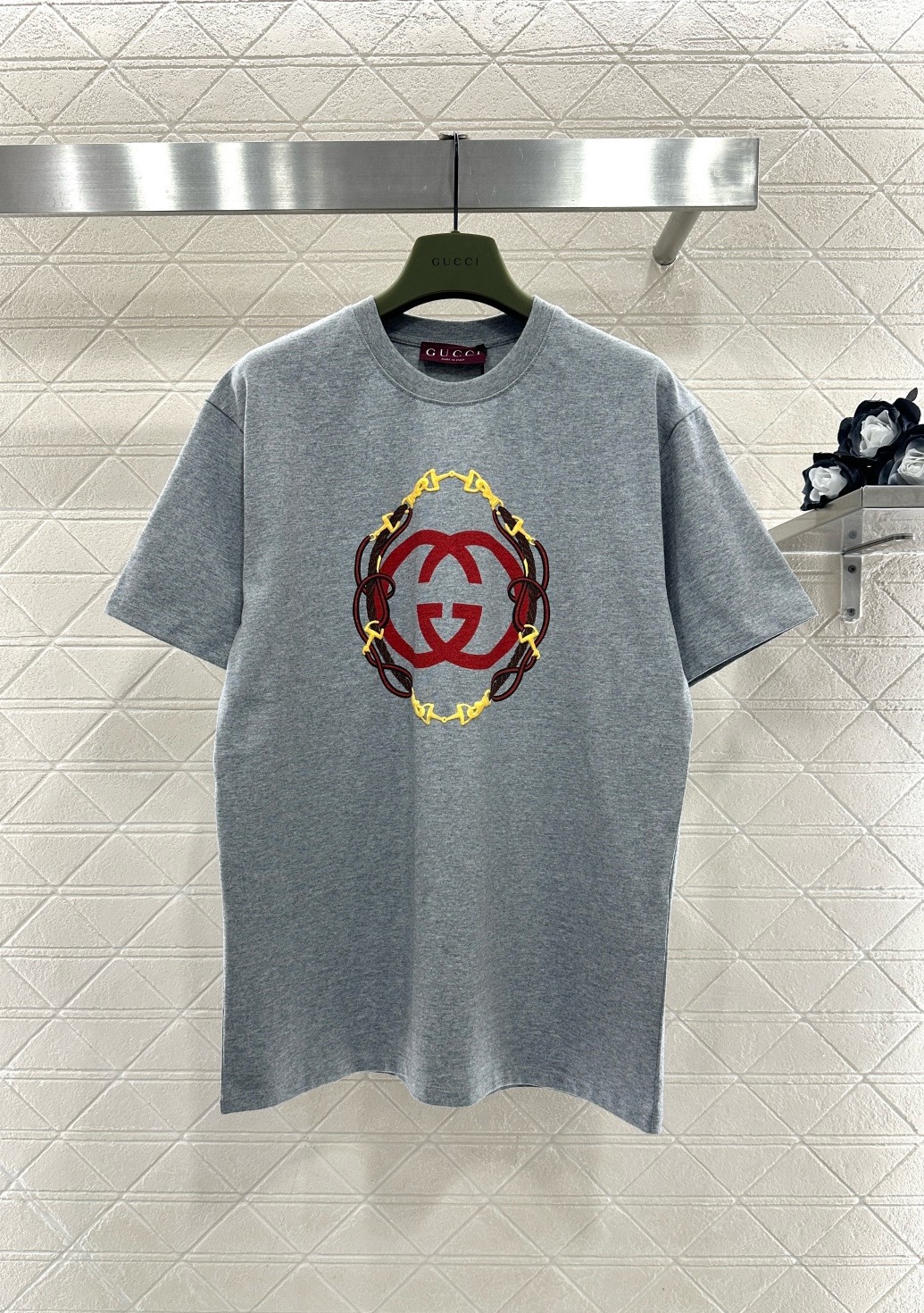 ♥Gucc*♥2026新品上架 贺岁起泡印花圆领𝑇𝑒𝑒新年贺岁系列#定制YB原生全棉材质，透气舒适，质感