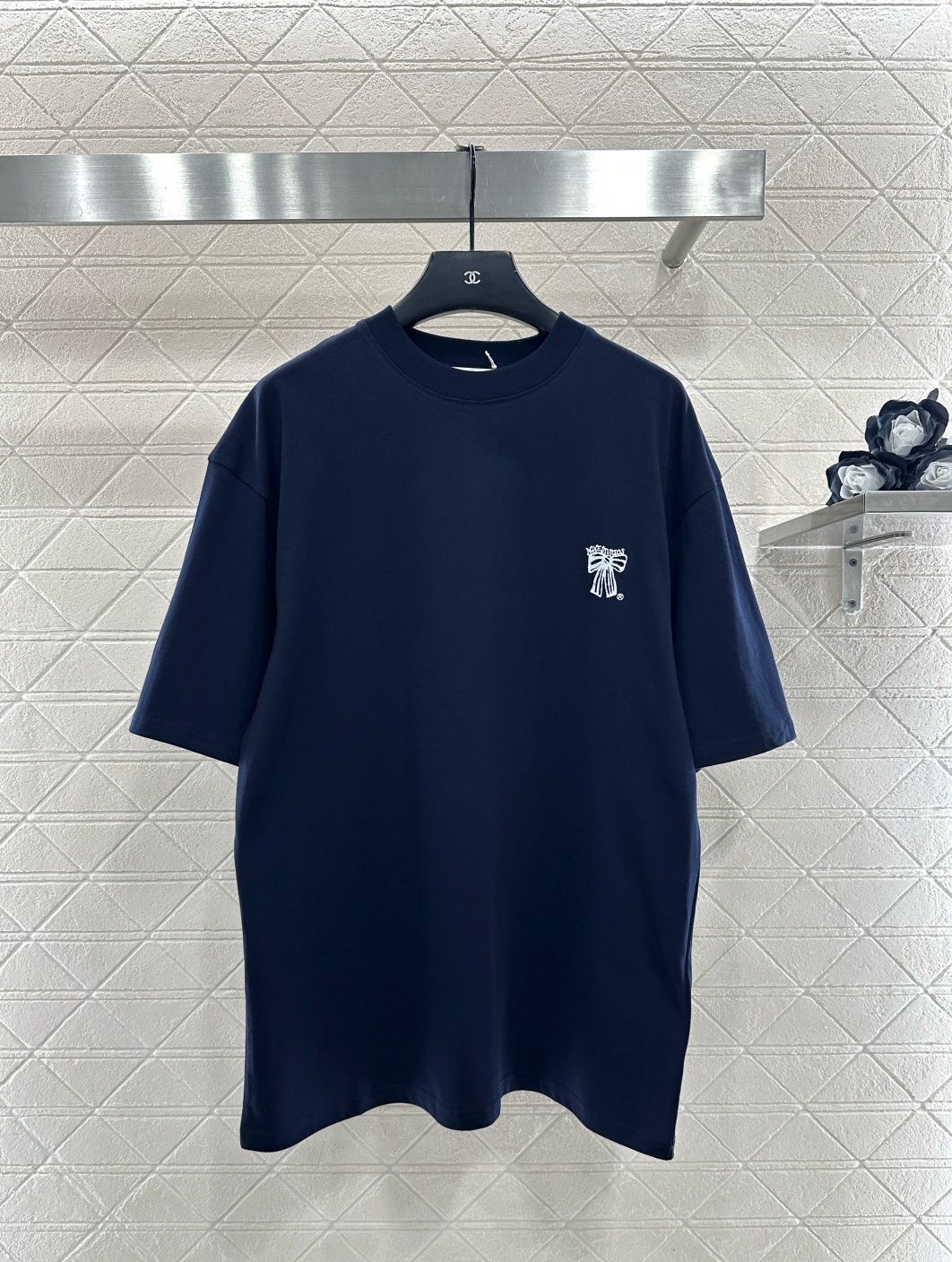 ♥Acne atudio*♥2026新品上架 圆领印花蝴蝶结徽标𝑇𝑒𝑒定制YB原生全棉材质，透气舒适，质