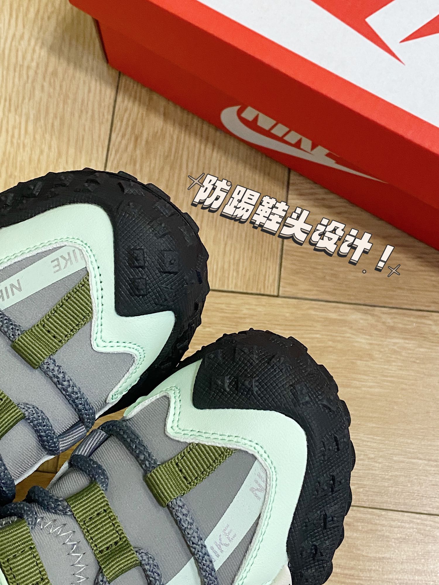 图片[7]-~ 实拍🌟 NK拼色一脚蹬透气休闲鞋 👟抽绳卡扣调节鞋面松紧✅一脚蹬设计，不勒压脚背，防滑力MAX-选品中心