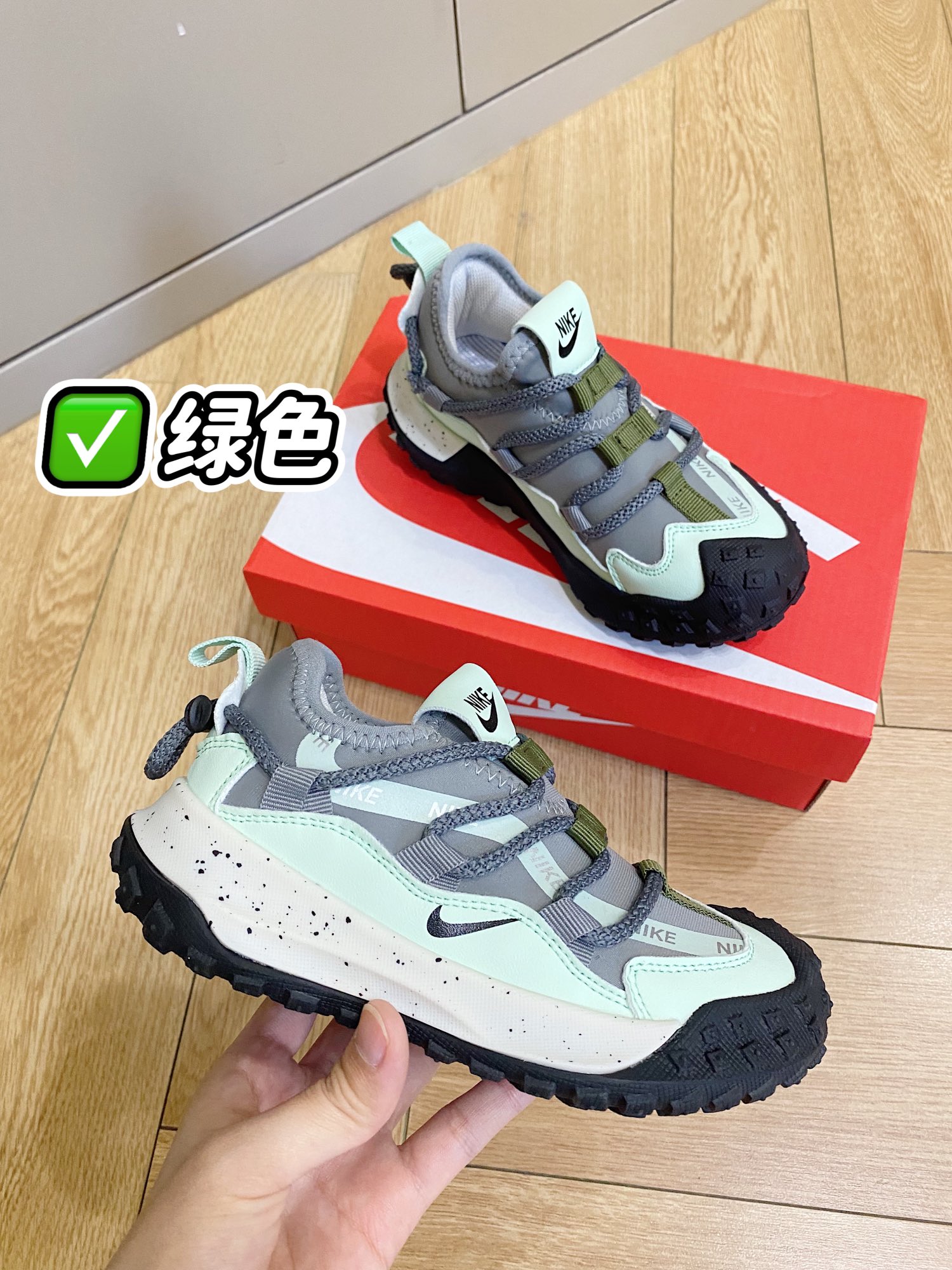 图片[4]-~ 实拍🌟 NK拼色一脚蹬透气休闲鞋 👟抽绳卡扣调节鞋面松紧✅一脚蹬设计，不勒压脚背，防滑力MAX-选品中心