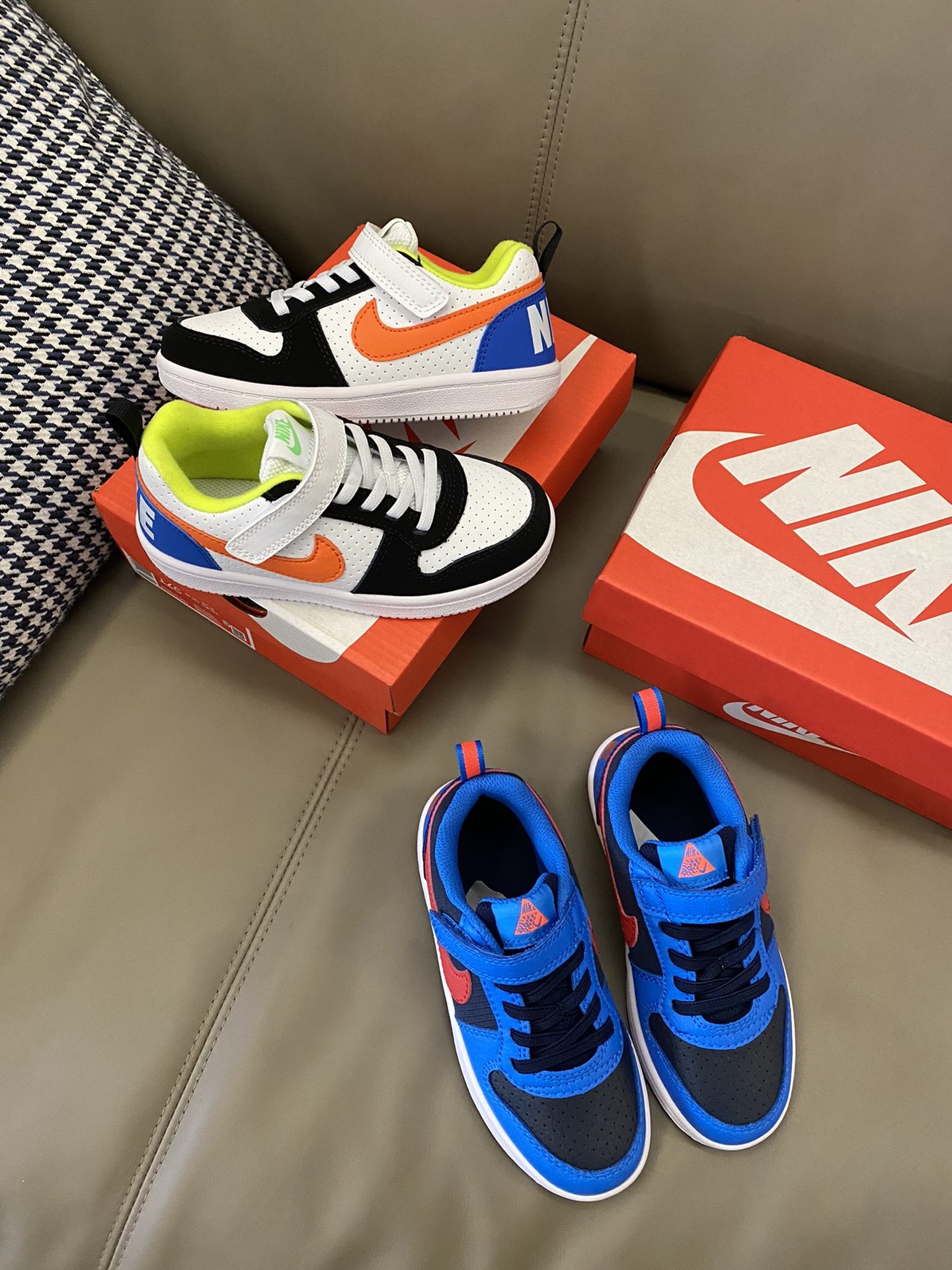 图片[6]-NK Court 休闲低帮儿童板鞋24-35 复古休闲🏰搭配起来毫不费力🗼鞋面透气网孔设计，不闷脚！魔术贴设计穿脱很方便✅-选品中心