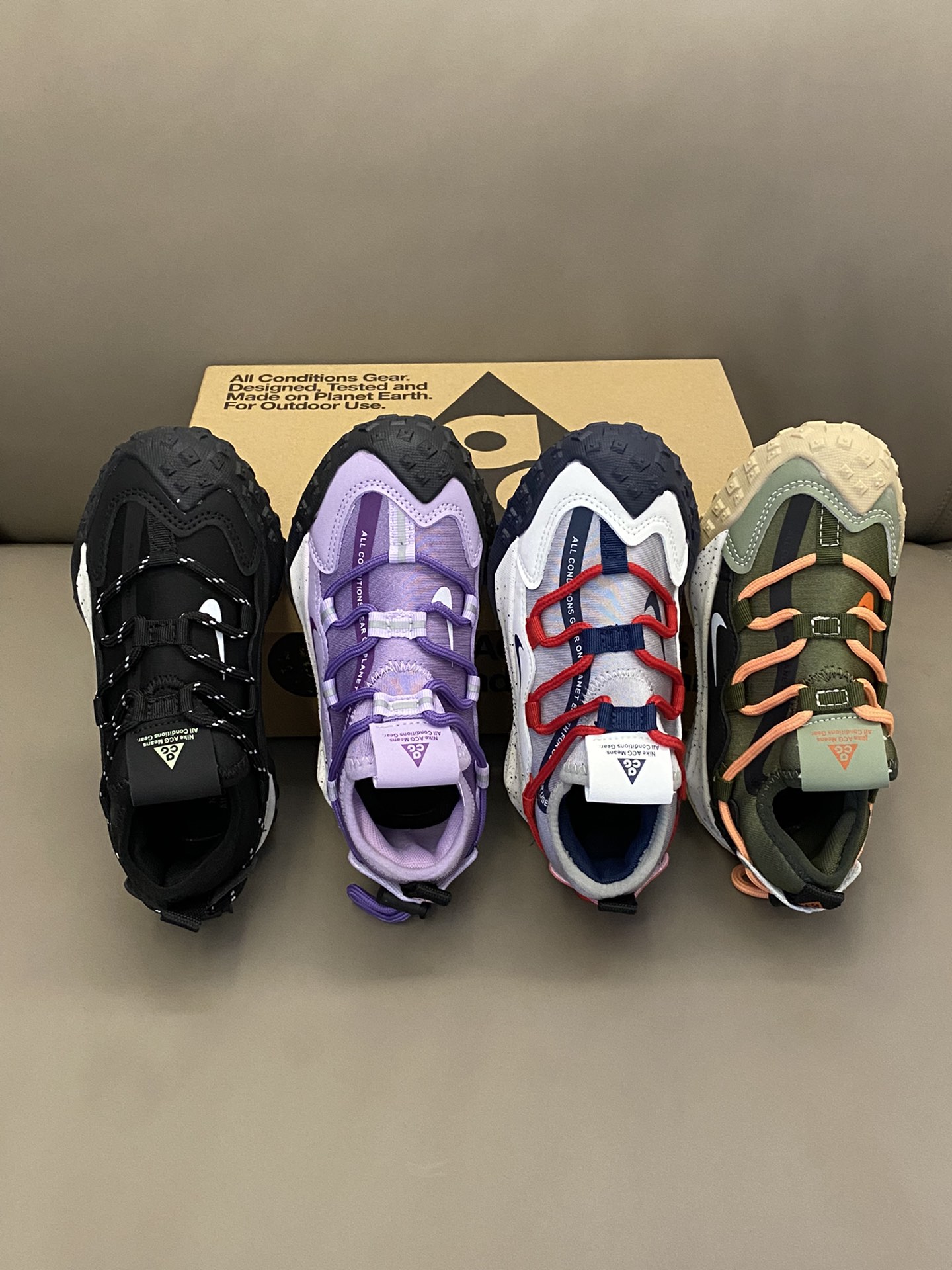 图片[6]-原图直出🌟 NK ACG一脚蹬松紧扣登山鞋宽敞鞋头，减少束缚力🌟干爽又透气的亲肤内里让双脚自由呼吸，一点也不闷脚🤩繁复无规律的底部纹理增加抓地力度，提升稳步效果😍一脚蹬设计，方便穿脱👻-选品中心