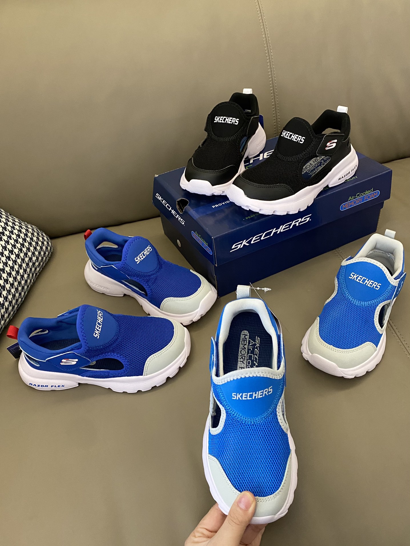 图片[6]-~ 原图直出🌟 SKEGHERS 镂空魔术贴运动凉鞋采用魔术贴设计，方便宝贝穿脱😘整个鞋子镂空网眼设计夏天穿真的更透气🤩鞋底防滑耐磨，抓地力杠杠的👏🏻不怕打滑～-选品中心