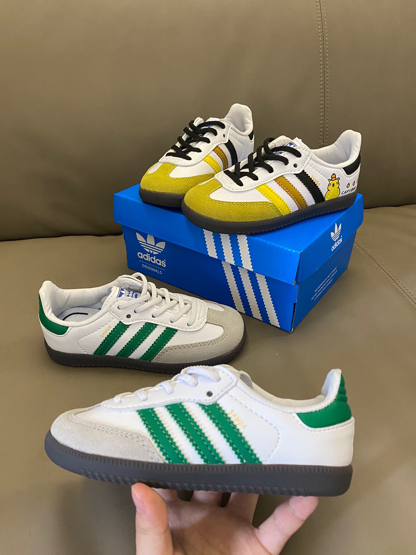 图片[8]-原图直出🌟 AD SAMBA OG系列的经典设计，采用优质皮革和麂皮材质制成🤩舒适耐穿，经典的撞色设计，时尚感十足👻厚底鞋底设计提供了良好的支撑和缓震效果，让宝贝的脚步👣更加轻松自-选品中心