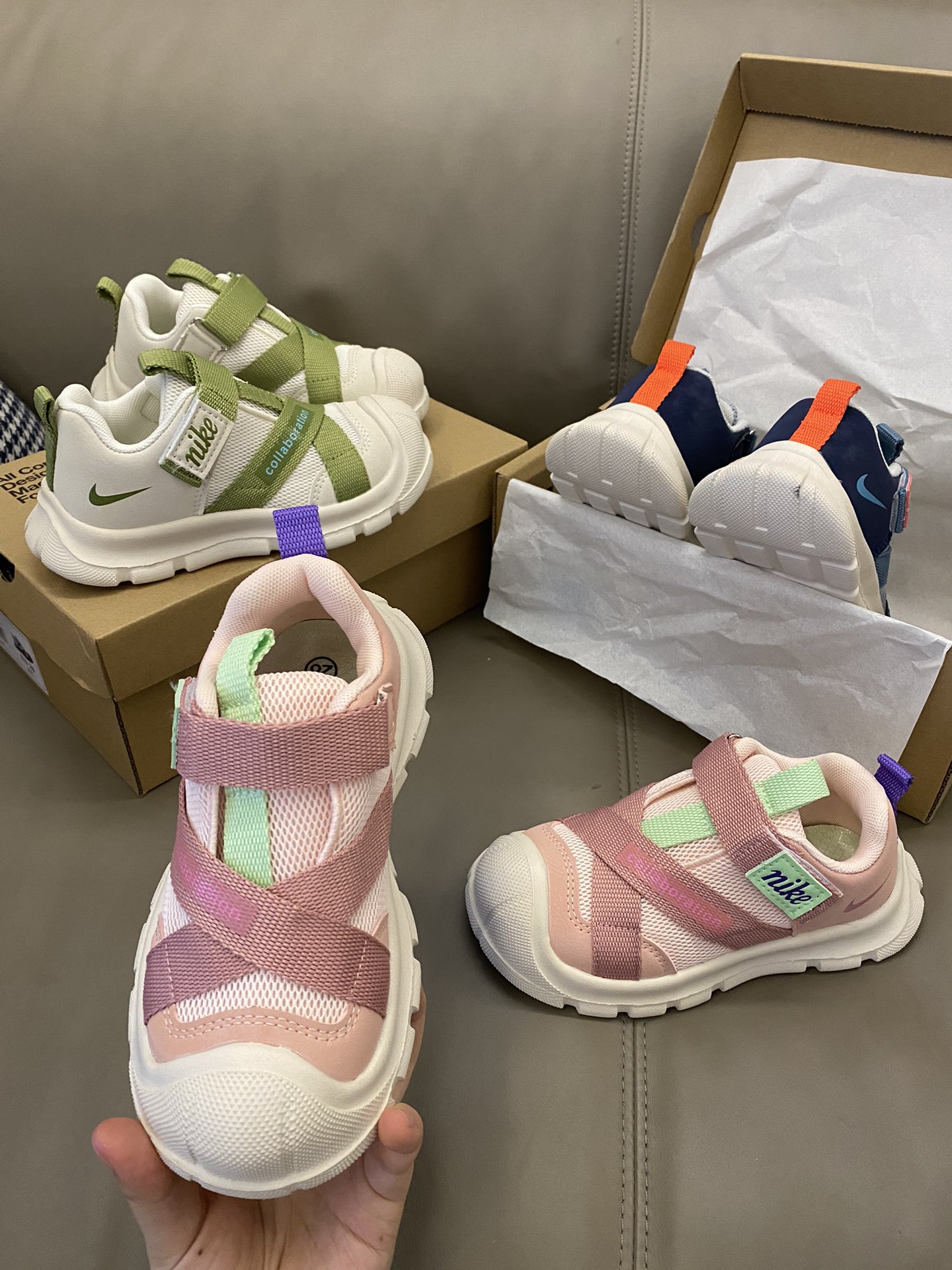 图片[3]-儿童款运动鞋必须有它做工和材质面料都很牛🐮魔术贴设计方便宝贝穿脱✔️超弹大底，轻便舒适第一名🥇🥇让小朋友运动时更加洒脱~~MNA203-选品中心