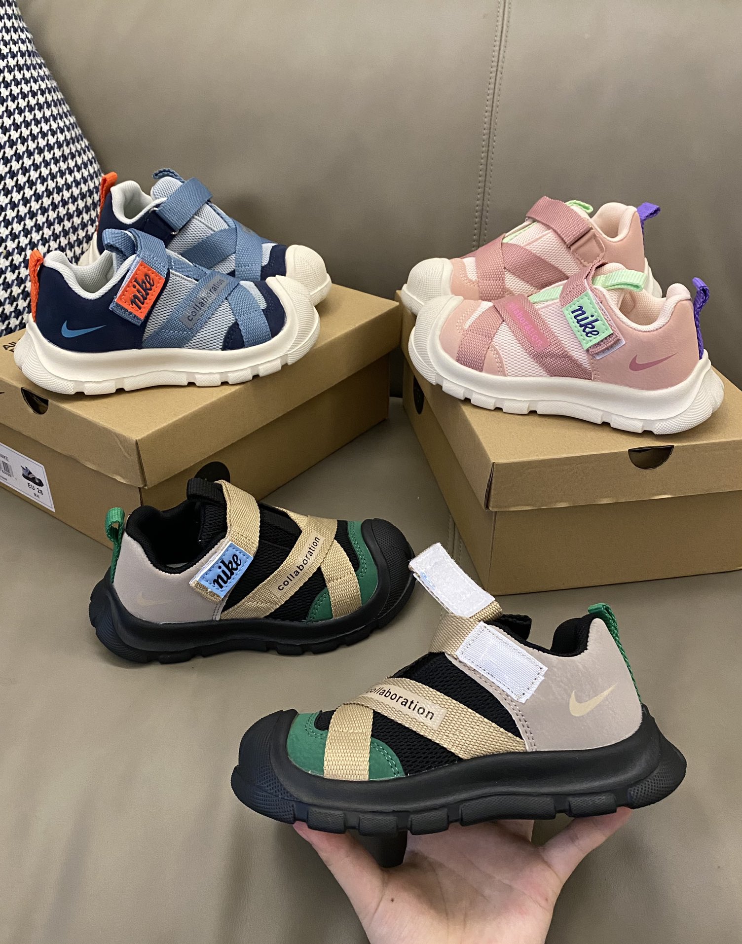 图片[6]-儿童款运动鞋必须有它做工和材质面料都很牛🐮魔术贴设计方便宝贝穿脱✔️超弹大底，轻便舒适第一名🥇🥇让小朋友运动时更加洒脱~~MNA203-选品中心