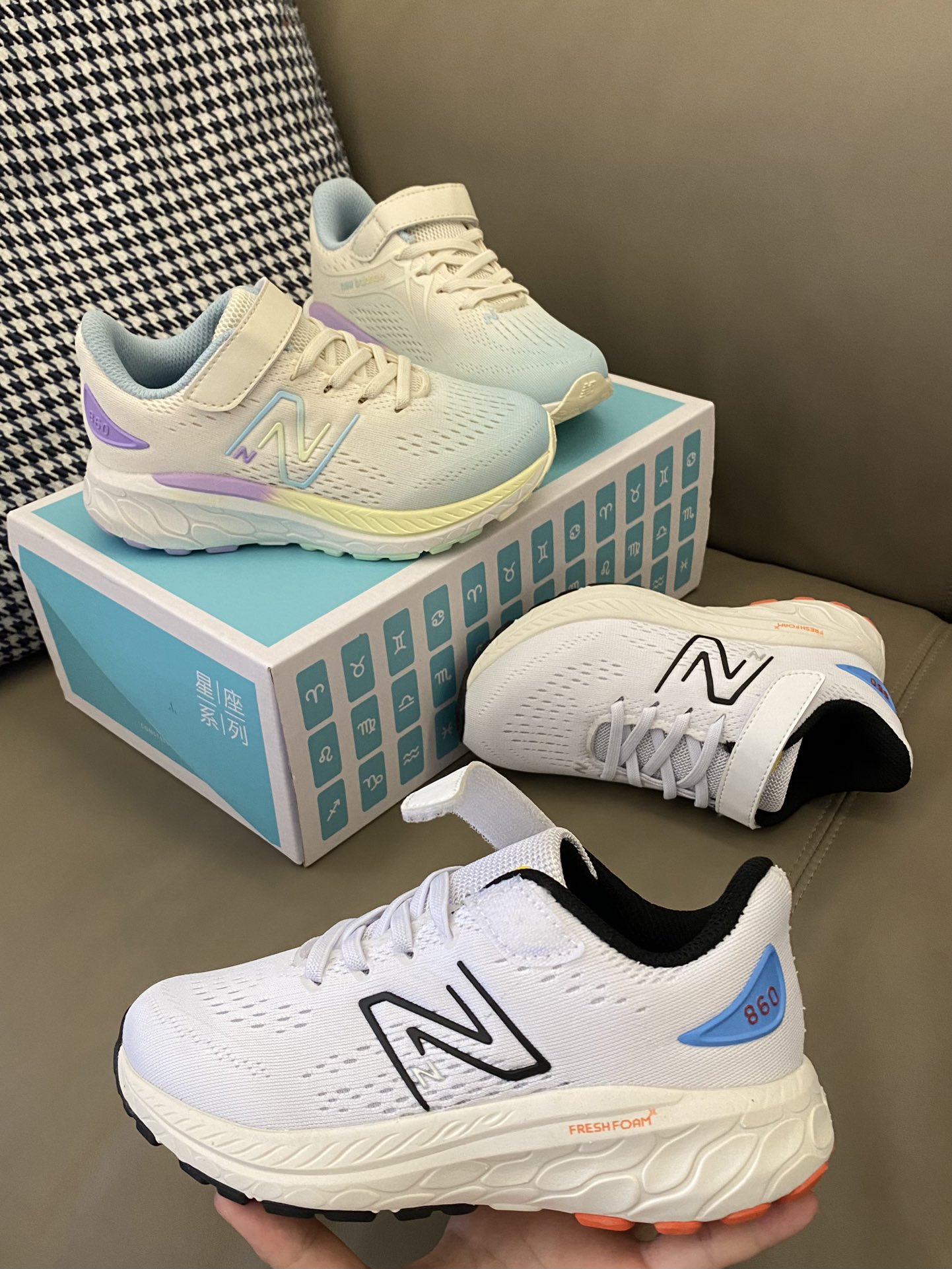 图片[4]-原图直出🌟 NB 魔术贴儿童运动鞋采用魔术贴设计穿脱方便👻内里柔软舒适～清爽透气💨鞋底防滑耐磨✔️非常的软弹🌟脚感超级奈斯👍🏻-选品中心