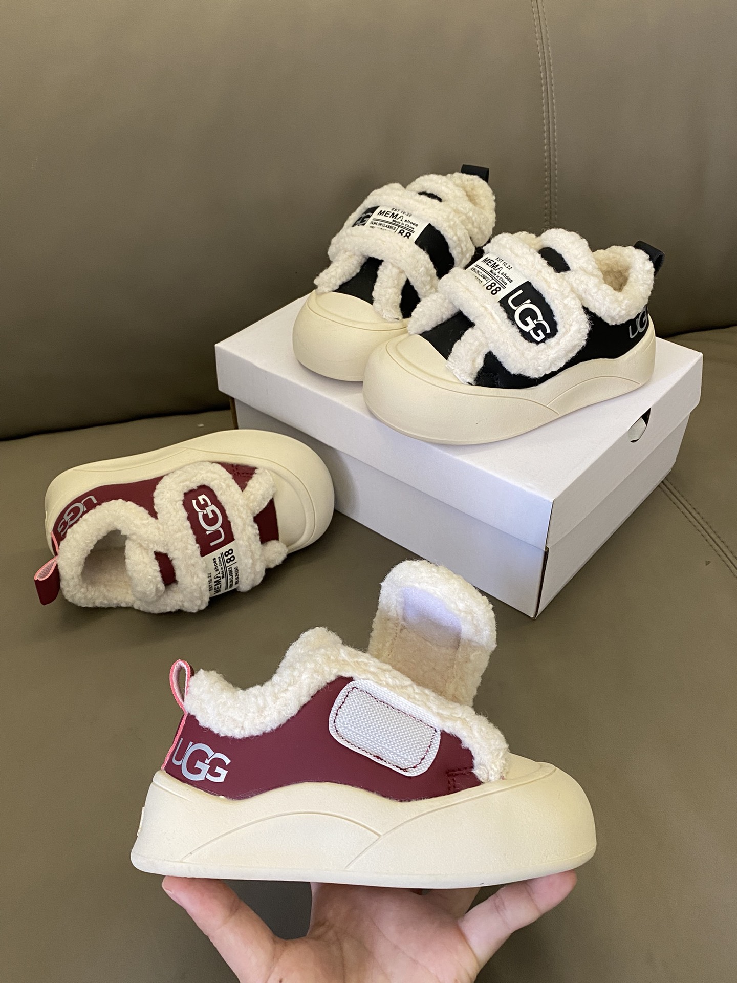 图片[6]-原图直出🌟 鞋头圆圆的设计真的好🉑爱防撞踢保护脚趾🦶🏻内里毛茸茸的又很保暖🤩搭配魔术贴设计简直大爱😍鞋底防滑耐磨抓地力强👍🏻MNA280-选品中心