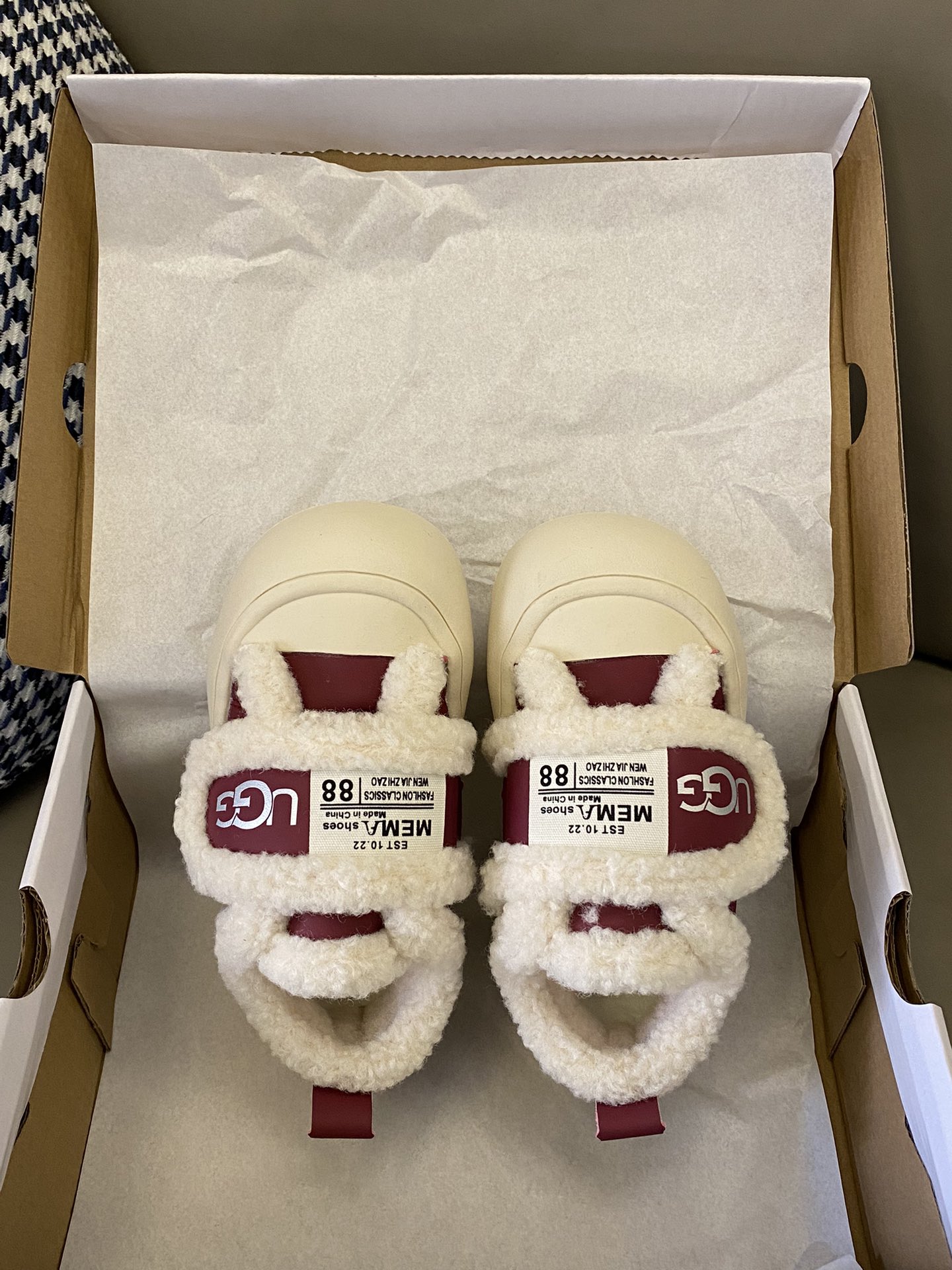 图片[2]-原图直出🌟 鞋头圆圆的设计真的好🉑爱防撞踢保护脚趾🦶🏻内里毛茸茸的又很保暖🤩搭配魔术贴设计简直大爱😍鞋底防滑耐磨抓地力强👍🏻MNA280-选品中心