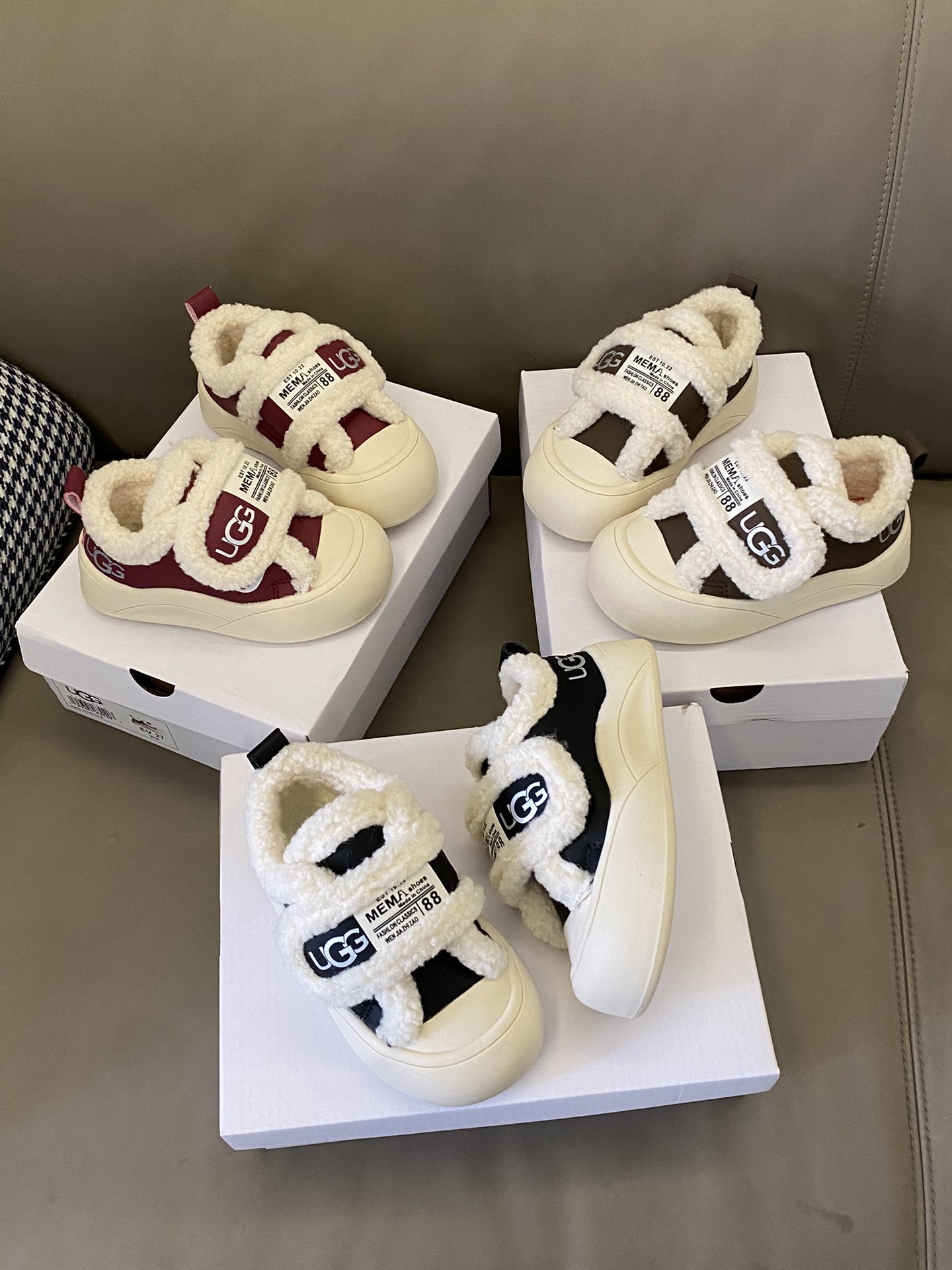 图片[3]-原图直出🌟 鞋头圆圆的设计真的好🉑爱防撞踢保护脚趾🦶🏻内里毛茸茸的又很保暖🤩搭配魔术贴设计简直大爱😍鞋底防滑耐磨抓地力强👍🏻MNA280-选品中心