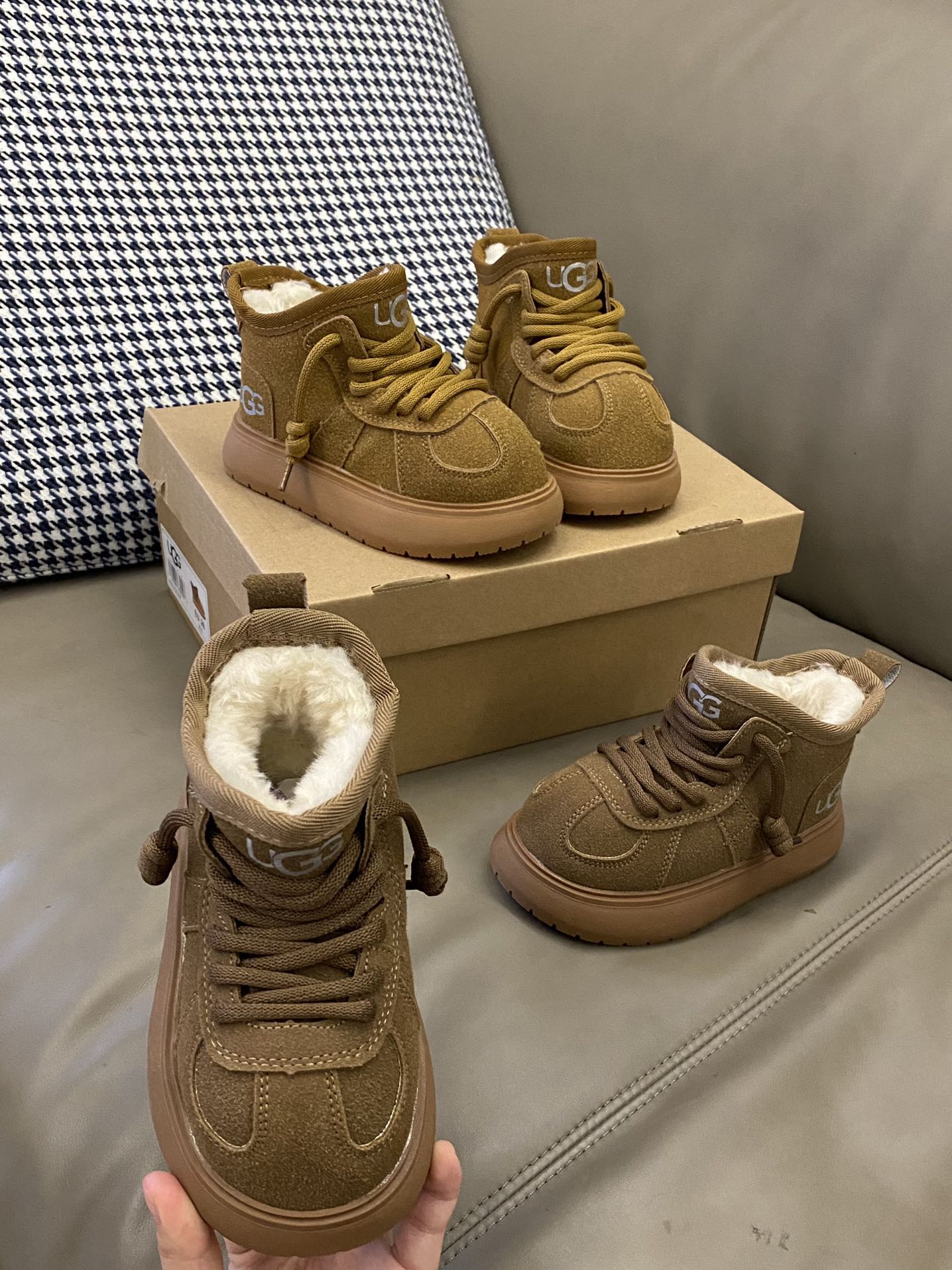 图片[4]-原图直出🌟 低筒大头厚绒雪地靴南方的宝宝们也可以穿😍整个鞋型好可爱😻一脚蹬设计穿脱方便✅内里加绒保暖舒适✌🏻橡胶鞋底防滑耐磨🥰JR121-选品中心