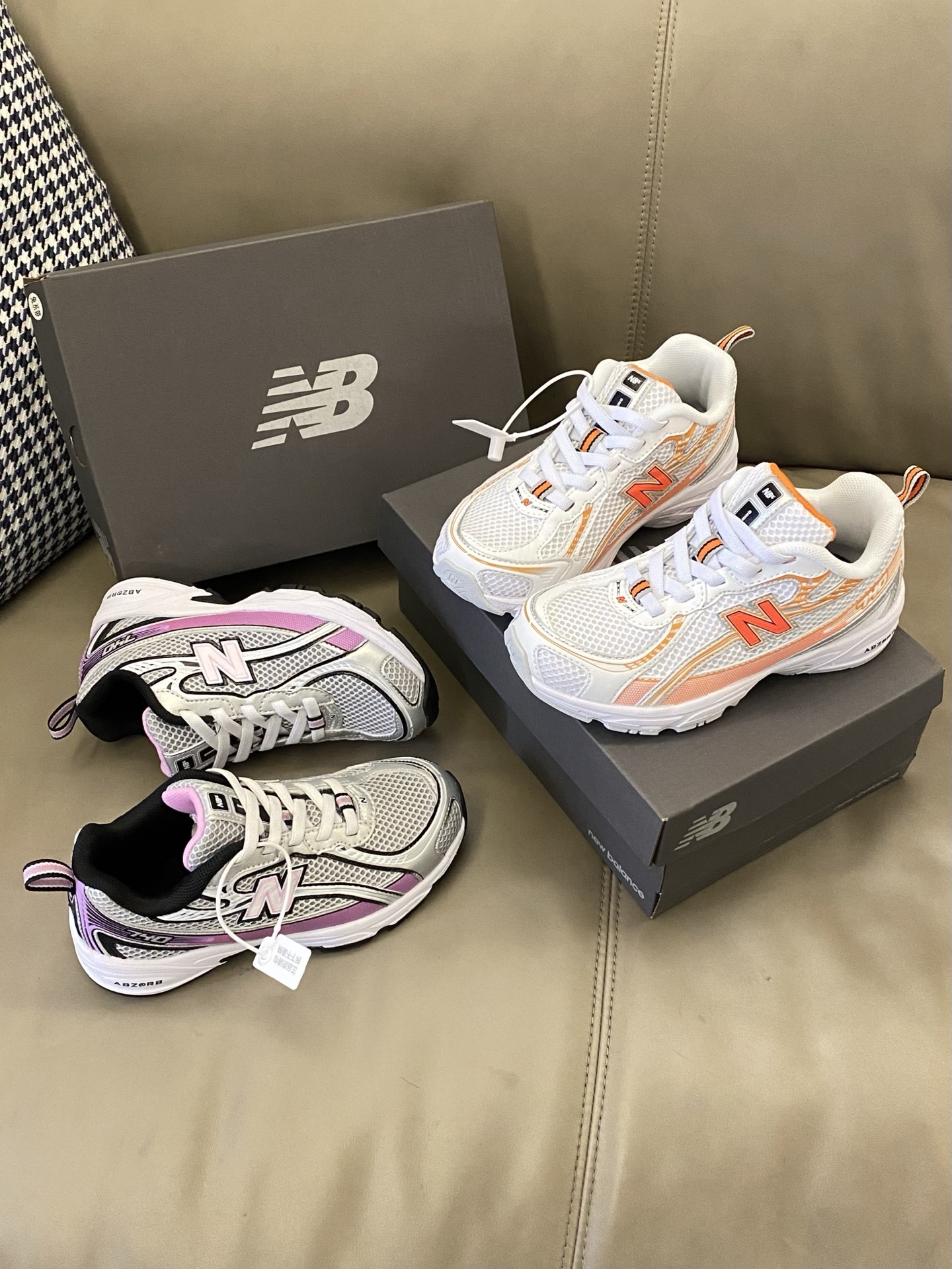 图片[3]-原图直出🌟 NB740 网面松紧带儿童老爹鞋👟鞋面网孔设计轻爽透气☁️松紧带设计，宝贝自己也能轻松穿稳💞早起上学再也不用和鞋带打架了🪢真的是一整个爱住🥳-选品中心