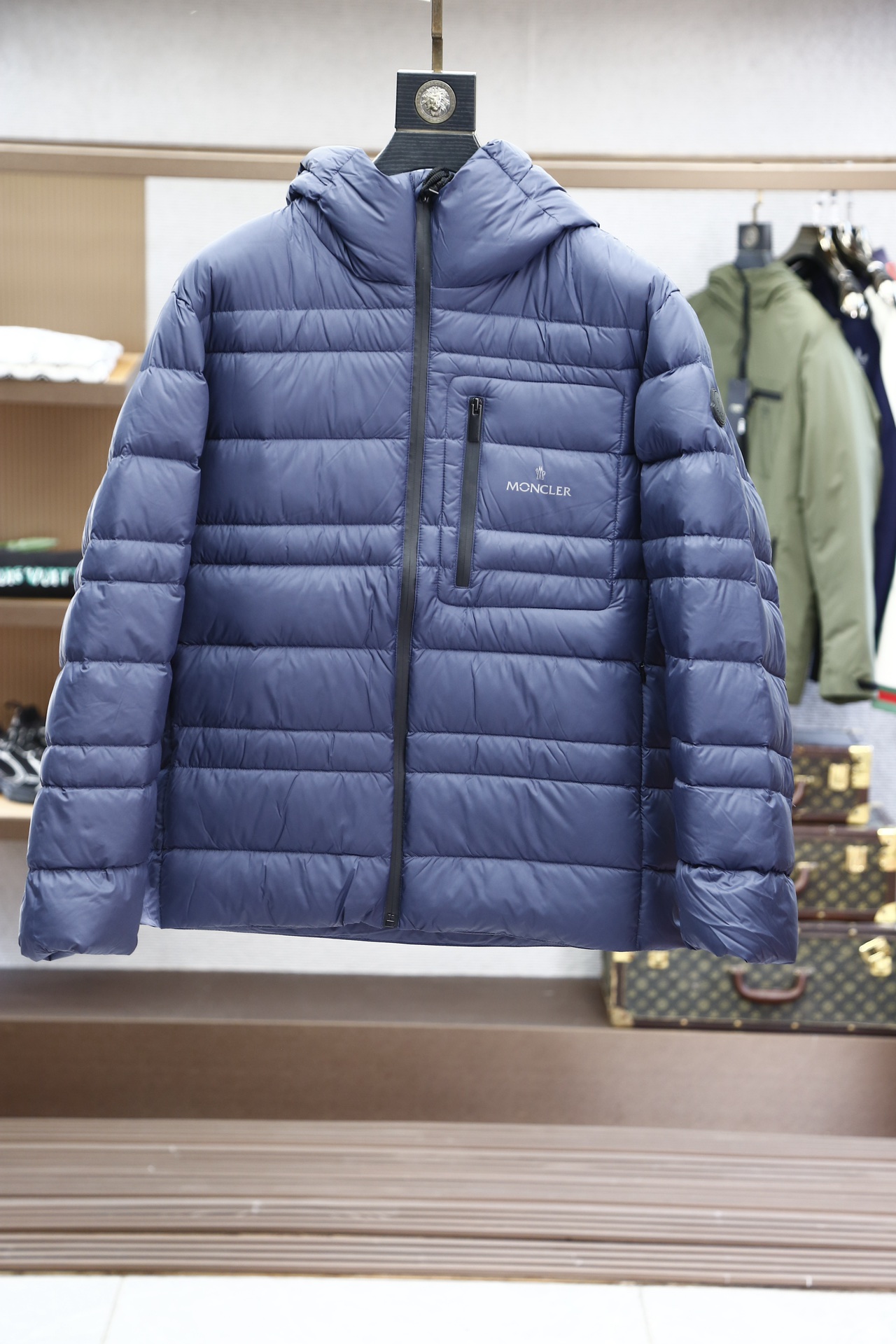 Moncler Grenoble Mode
 Kleding Bontmantel Zwart KhakiName Nylon PU Herfst/winter collectie Casual