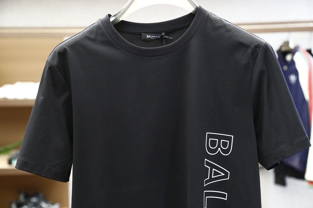 Balman 2025 Men’s Silk T-shirts with Classic Logo Design and Mordon-style Profile - 图片 2