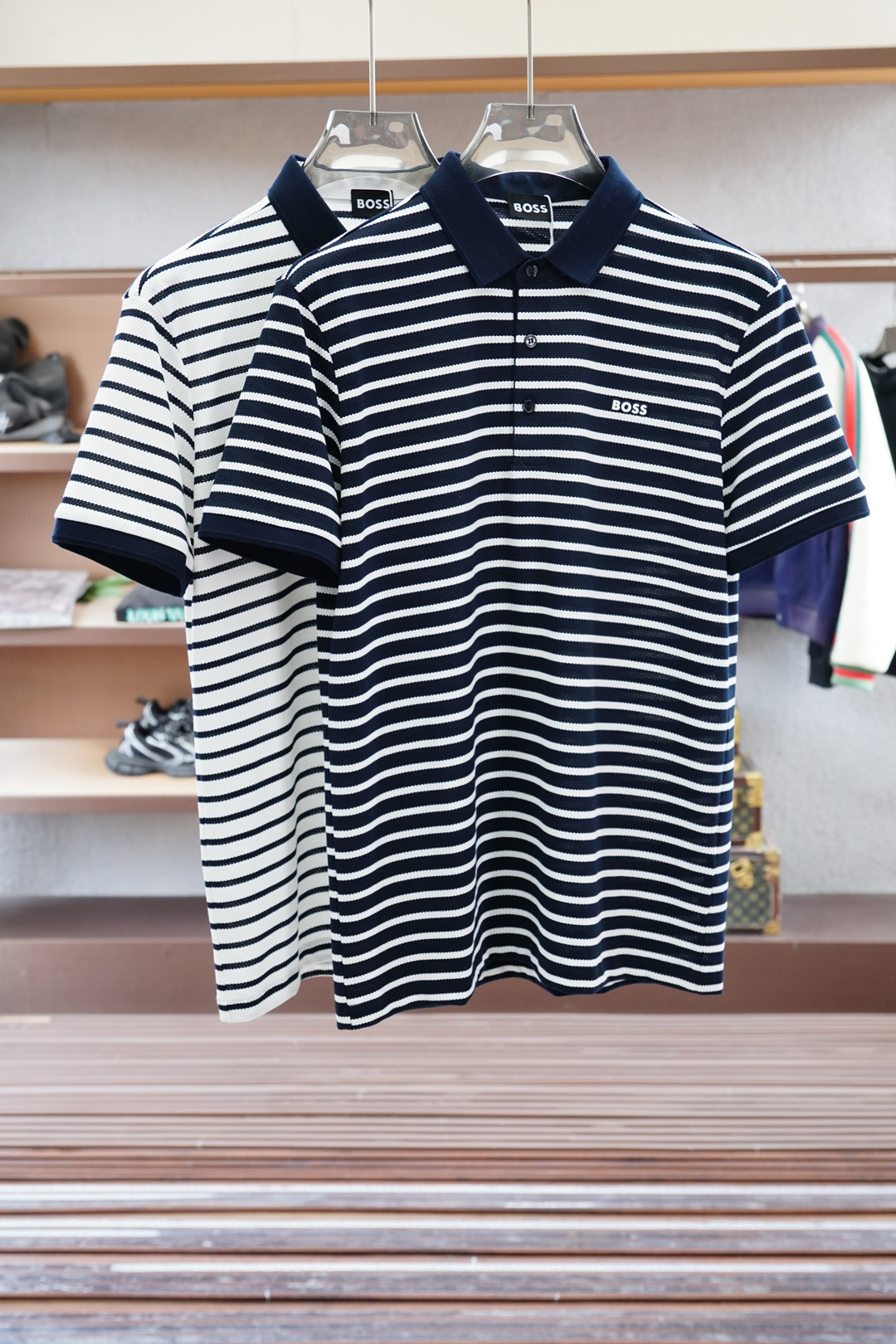 P590 Boss-2025s Summer New: High-end Business Man’s Luxury Polo Suit - 图片 1