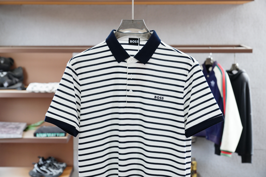 P590 Boss-2025s Summer New: High-end Business Man’s Luxury Polo Suit - 图片 5