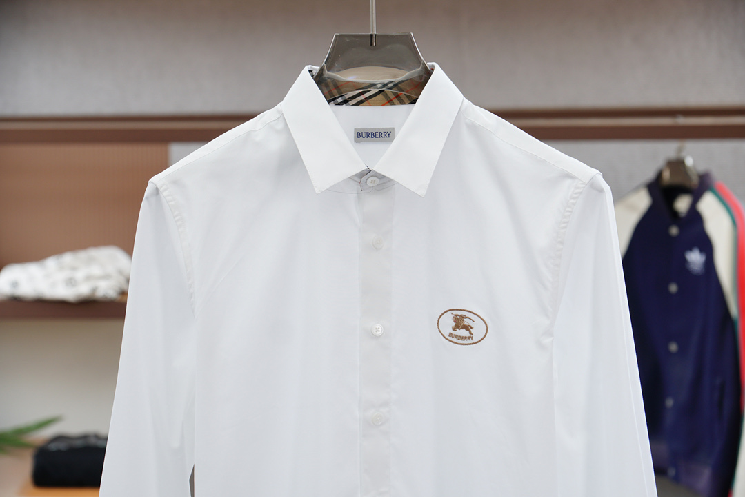 “High-End Men’s Shirts: Clean White Designs with Elite Directors’ Series and Embroidered Logo – 2025 New Product” - 图片 2