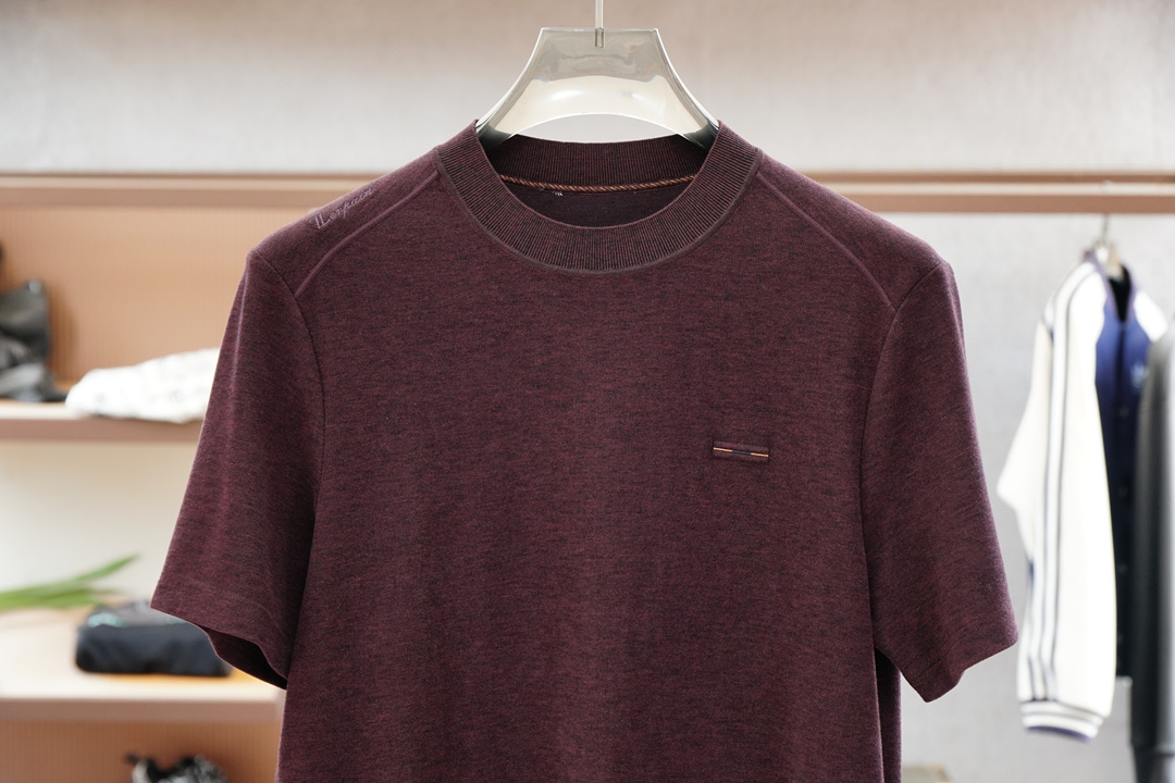 
杰尼亚/高级成衣 2025秋冬打底系列！熟男 轻熟男 最爱款式 最经典净色通勤百搭帅气的圆领短袖打底衫