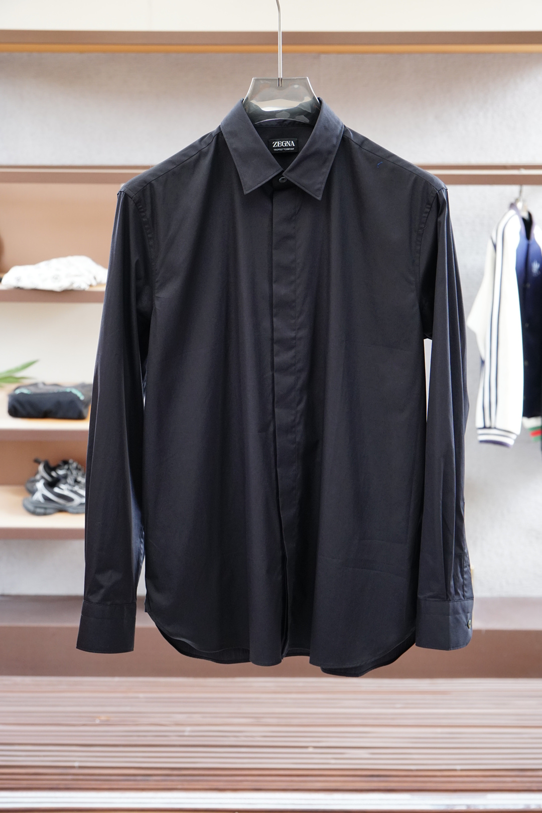 ，杰尼亚；纯原，懂货的来，贸易公司订单❗️杰尼亚府绸棉男士衬衫，通勤商务都可！真正精品，高端精英首选！ 