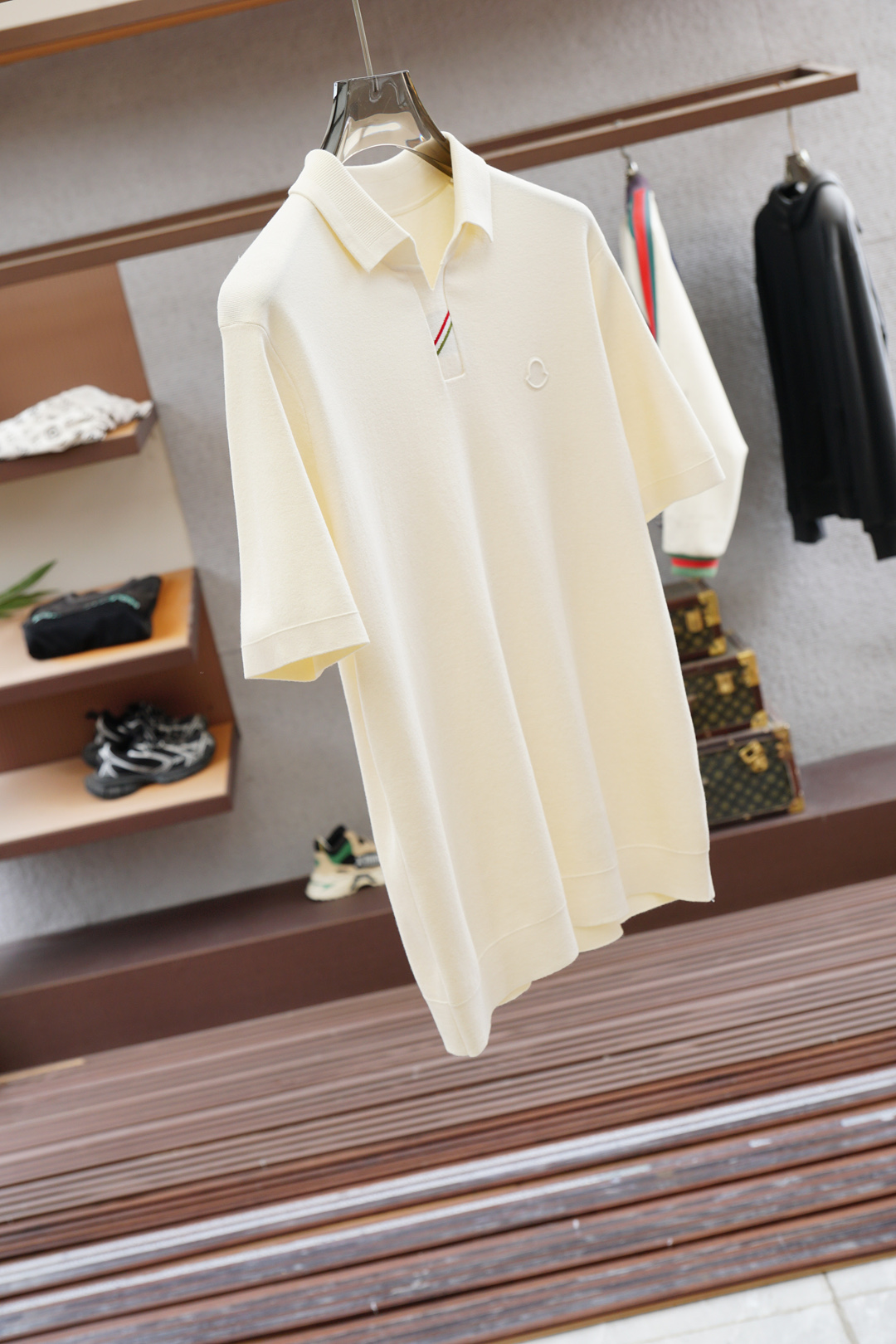 蒙口-🍐2025ss秋冬专柜同款同步上新短袖醋酸天丝羊毛针织面料 一体起脚针织 高端人士必备单品，懂货的