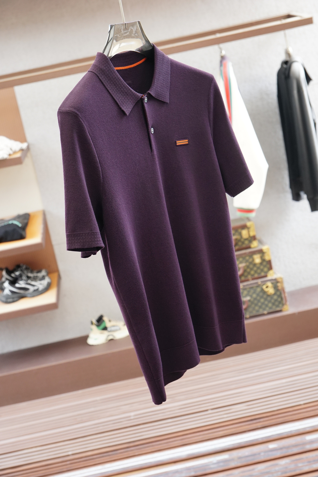 杰尼亚-🍐2025ss秋冬专柜同款同步上新短袖醋酸天丝羊毛针织面料 一体起脚针织 高端人士必备单品，懂货