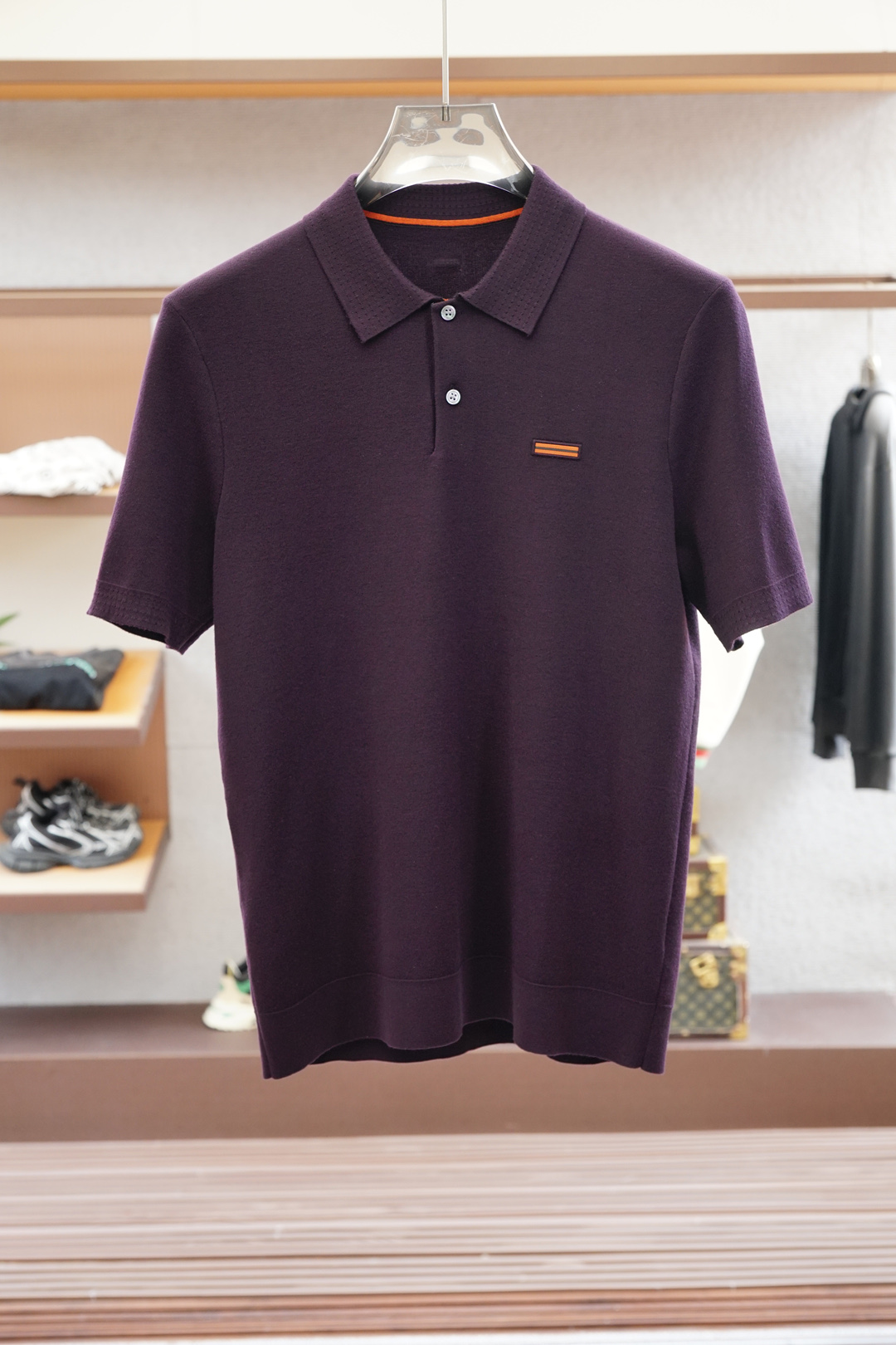 杰尼亚-🍐2025ss秋冬专柜同款同步上新短袖醋酸天丝羊毛针织面料 一体起脚针织 高端人士必备单品，懂货