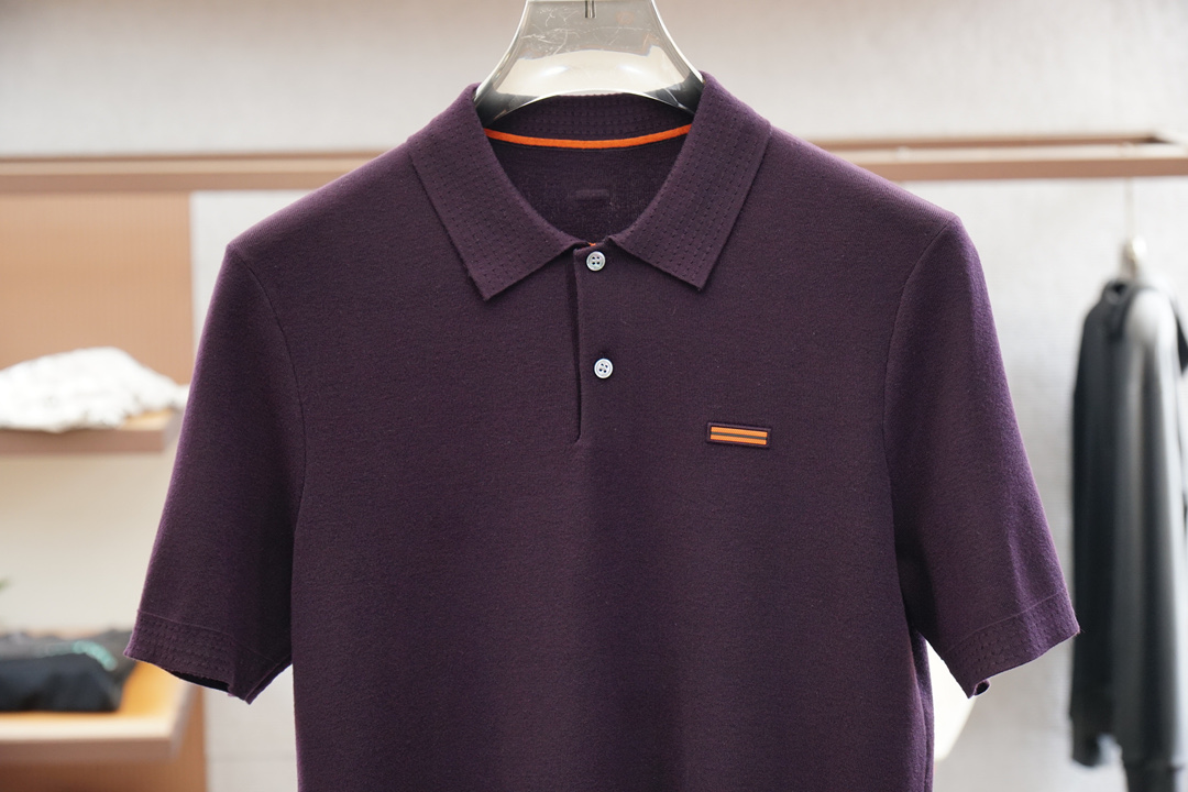 杰尼亚-🍐2025ss秋冬专柜同款同步上新短袖醋酸天丝羊毛针织面料 一体起脚针织 高端人士必备单品，懂货