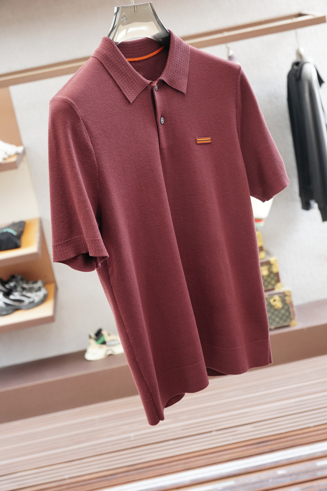 杰尼亚-🍐2025ss秋冬专柜同款同步上新短袖醋酸天丝羊毛针织面料 一体起脚针织 高端人士必备单品，懂货