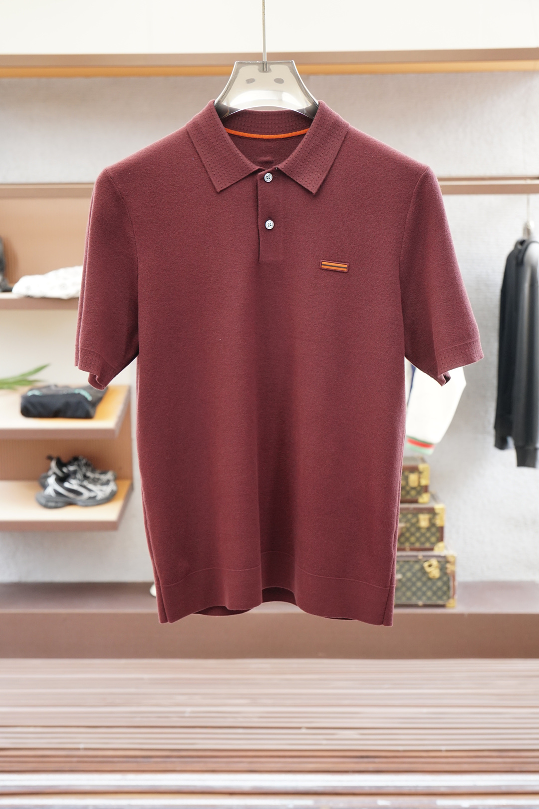 杰尼亚-🍐2025ss秋冬专柜同款同步上新短袖醋酸天丝羊毛针织面料 一体起脚针织 高端人士必备单品，懂货