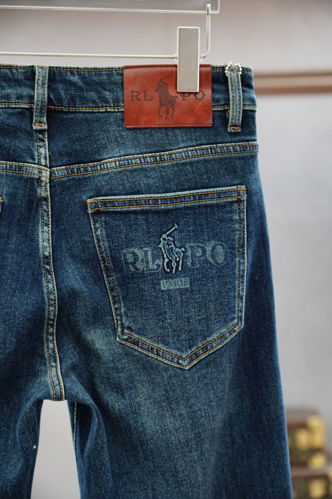Polo/新款来袭🔥早秋新款新款休闲裤牛仔裤，高端定制系列。进口高密度纯棉加沙洗工艺舒适柔软亲肤，笔挺不