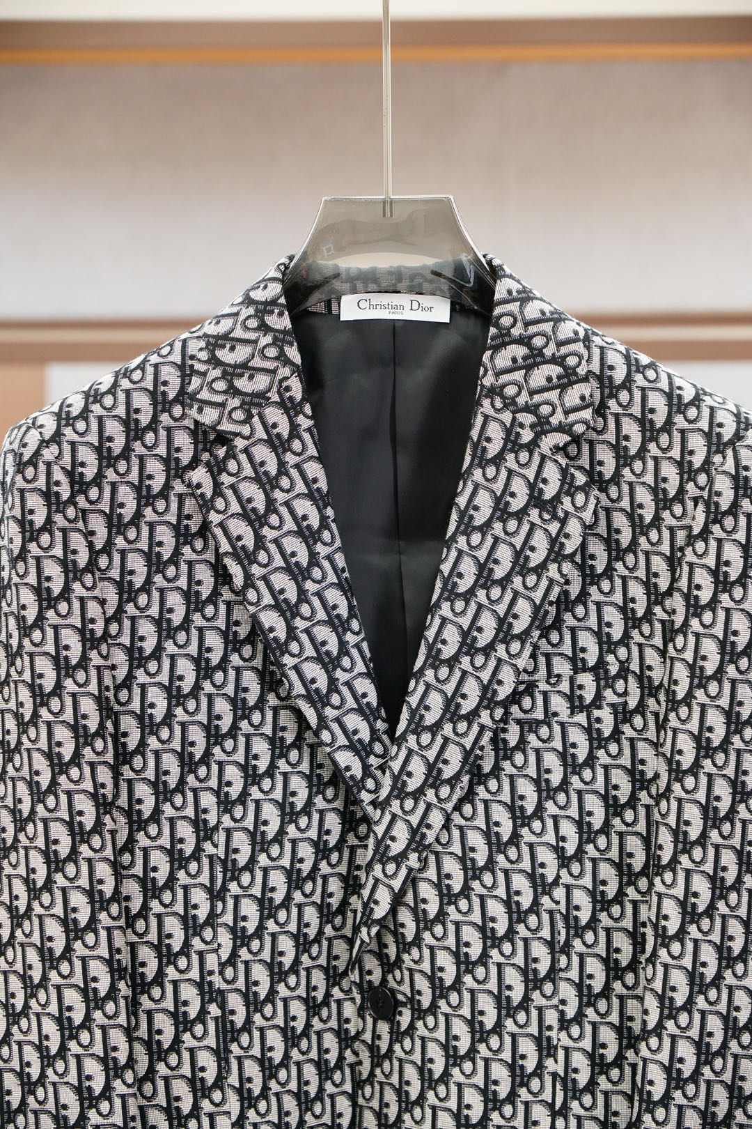 Dior迪奥-25SS秋冬提花两粒西装西服，精致点缀，做工极其精湛，走线细密匀称，无多余线头，内里全包边