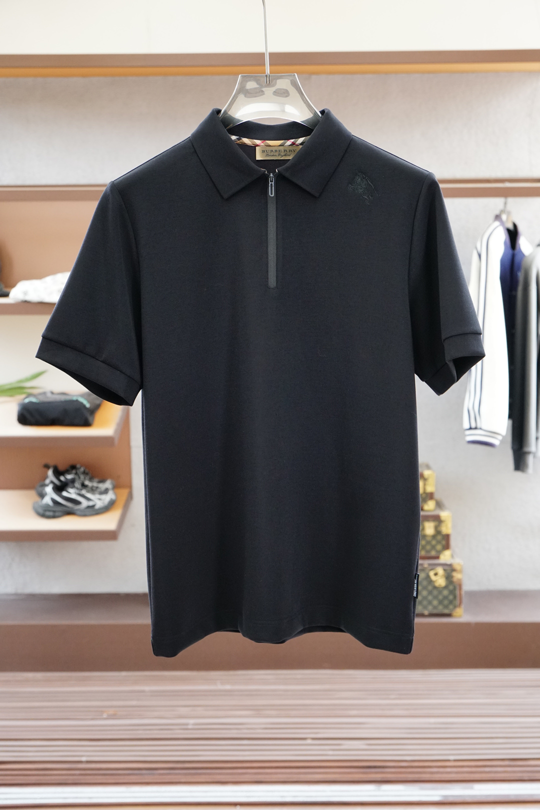 BBR 巴宝莉2025ss秋冬专柜同款同步上新短袖醋酸天丝羊毛针织面料 一体起脚针织 高端人士必备单品，